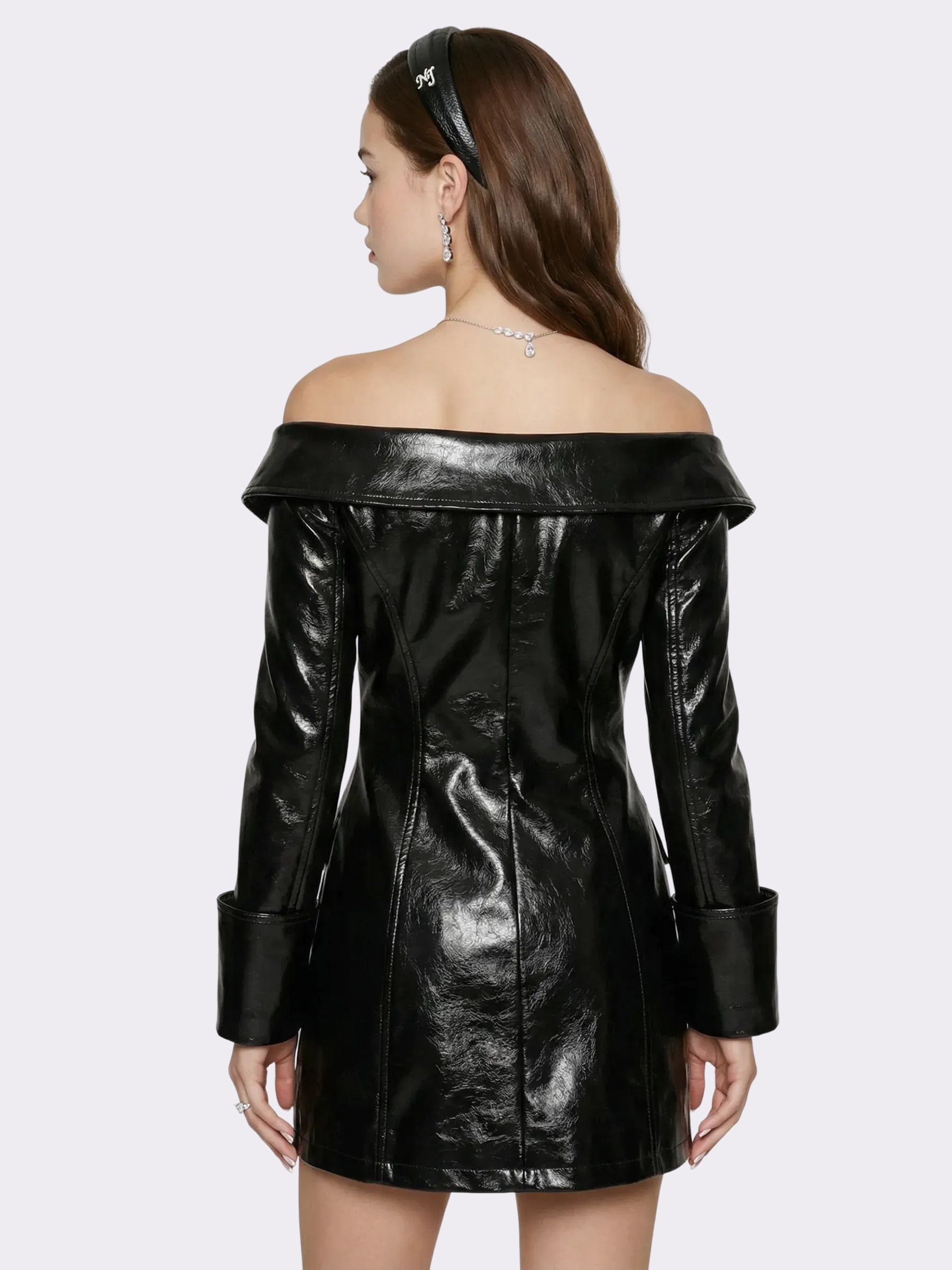 Béatrice Vegan Leather Black Jacket made by Nana Jacqueline