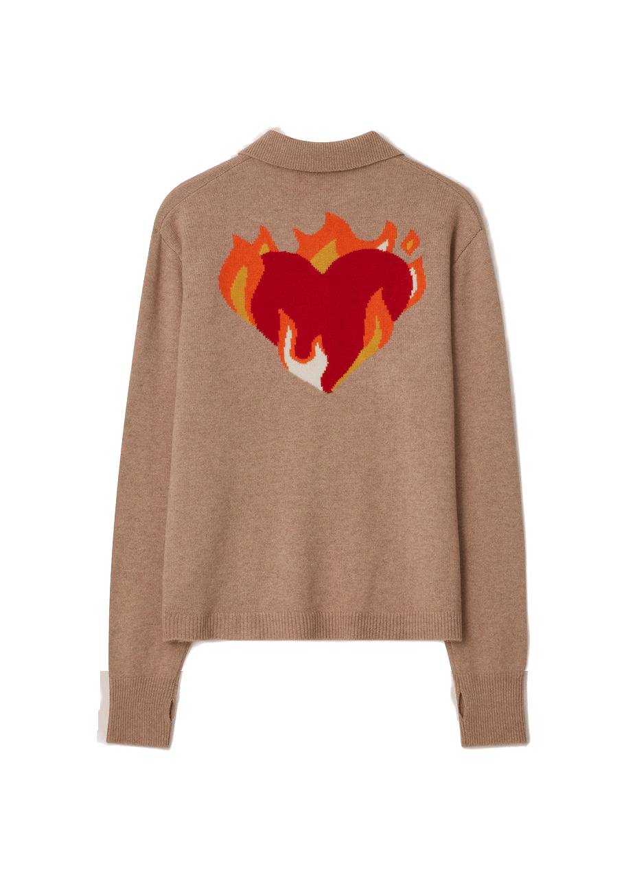 Heart in Flames Cashmere made by CLOEYS