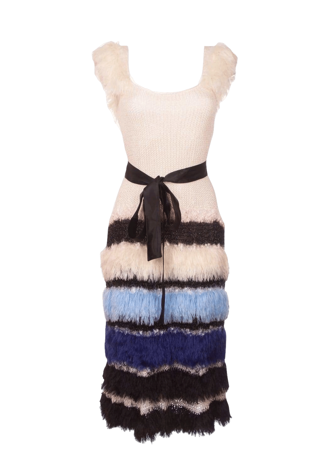 Sundown Handmade Multicolor Knit Dress made by ANDREEVA