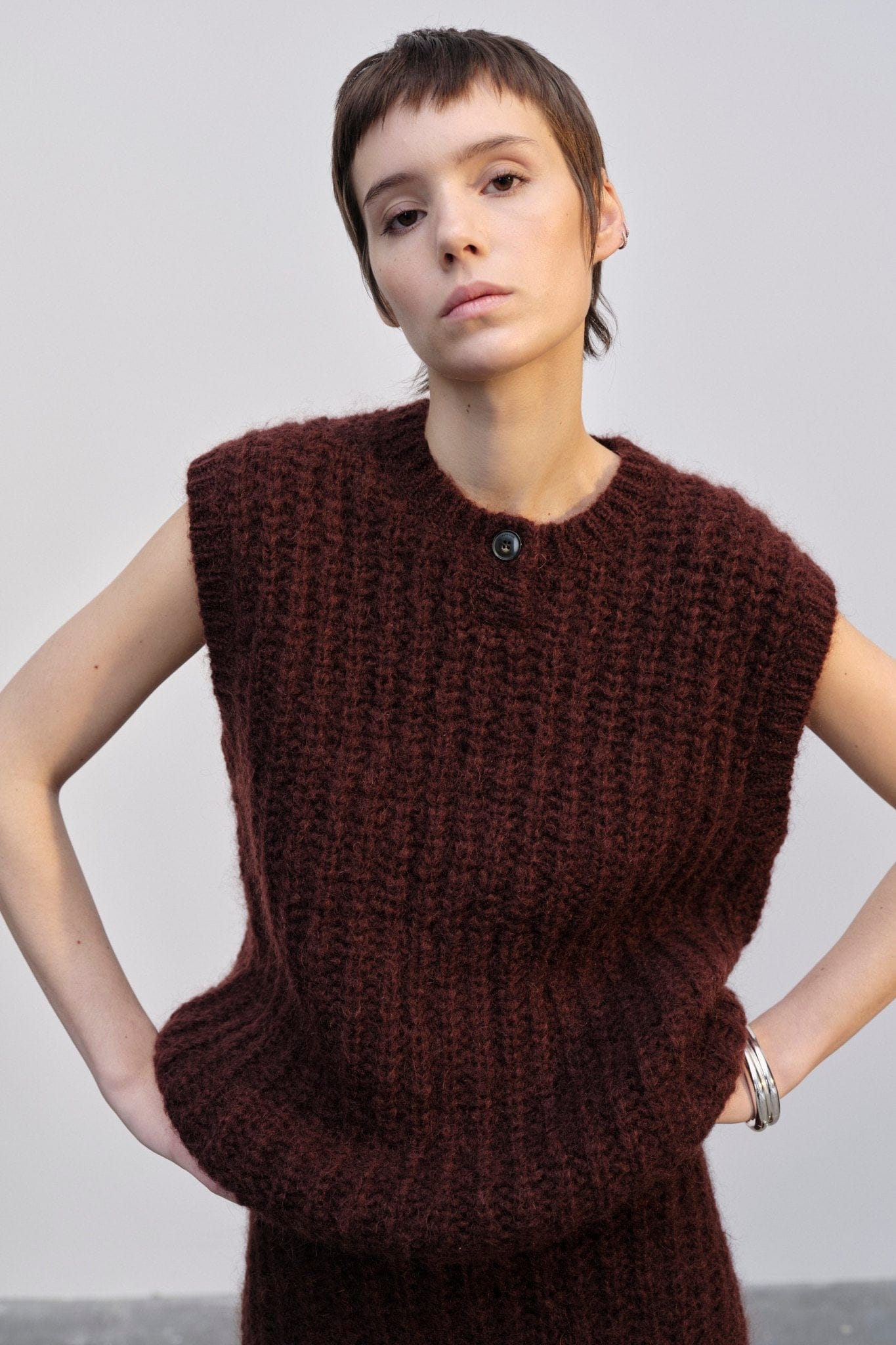 Sonny Knit Top - Oxblood made by HERSKIND