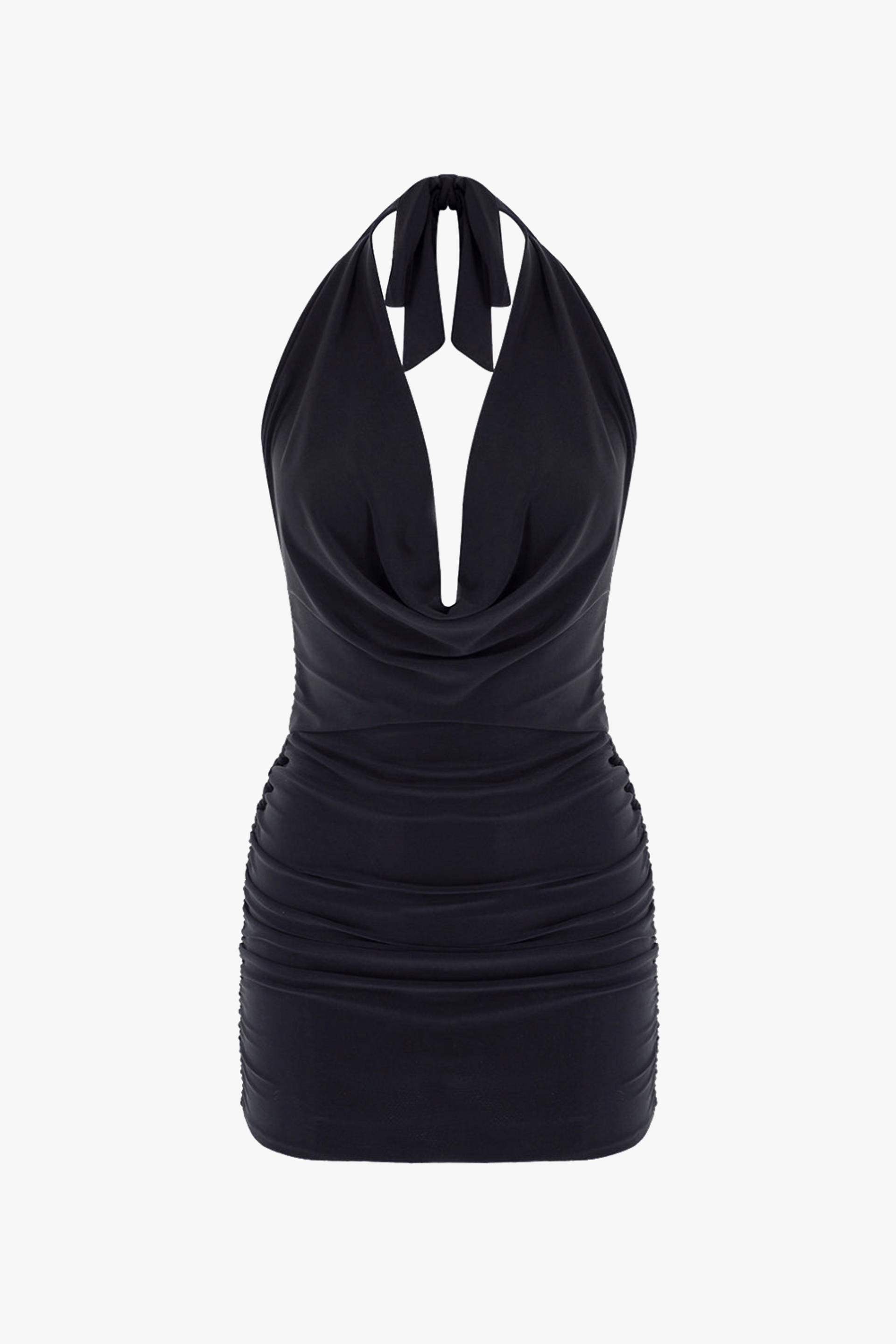 Luna Black Mini Dress made by Lora Istanbul