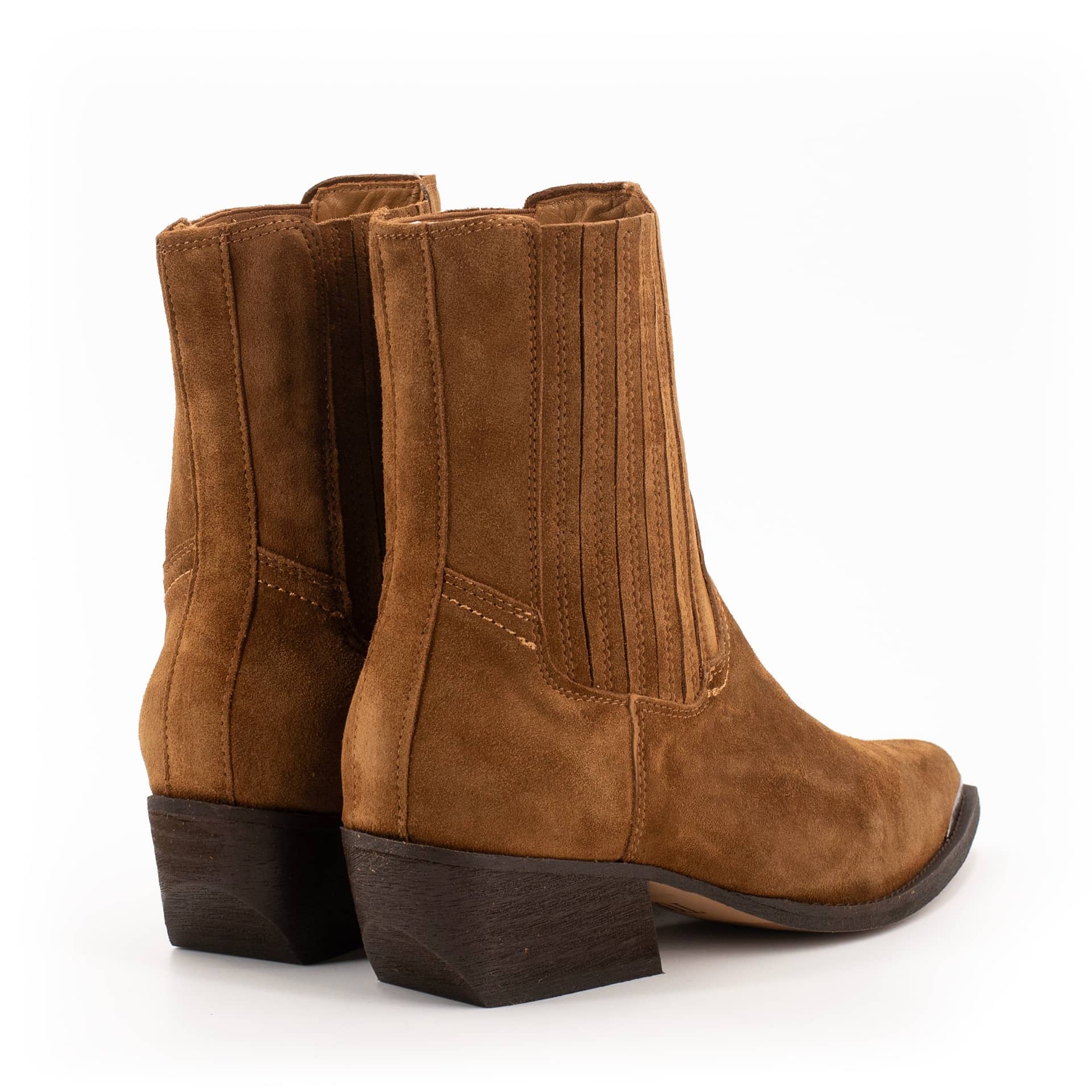 BROWN SUEDE BOOTIES made by Toral