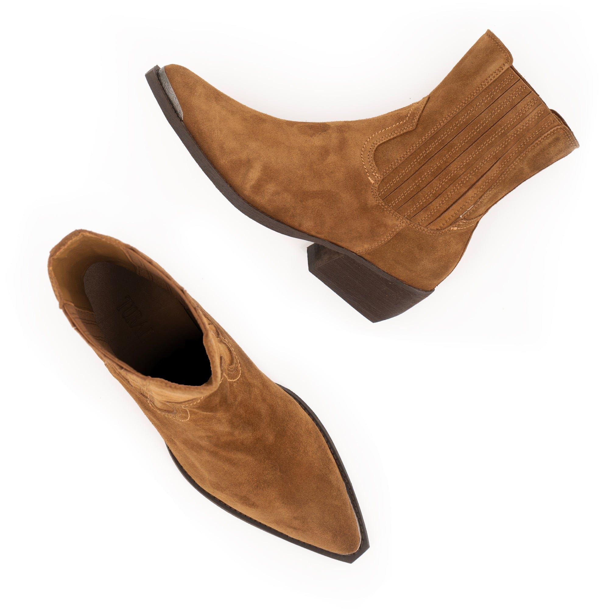 BROWN SUEDE BOOTIES made by Toral