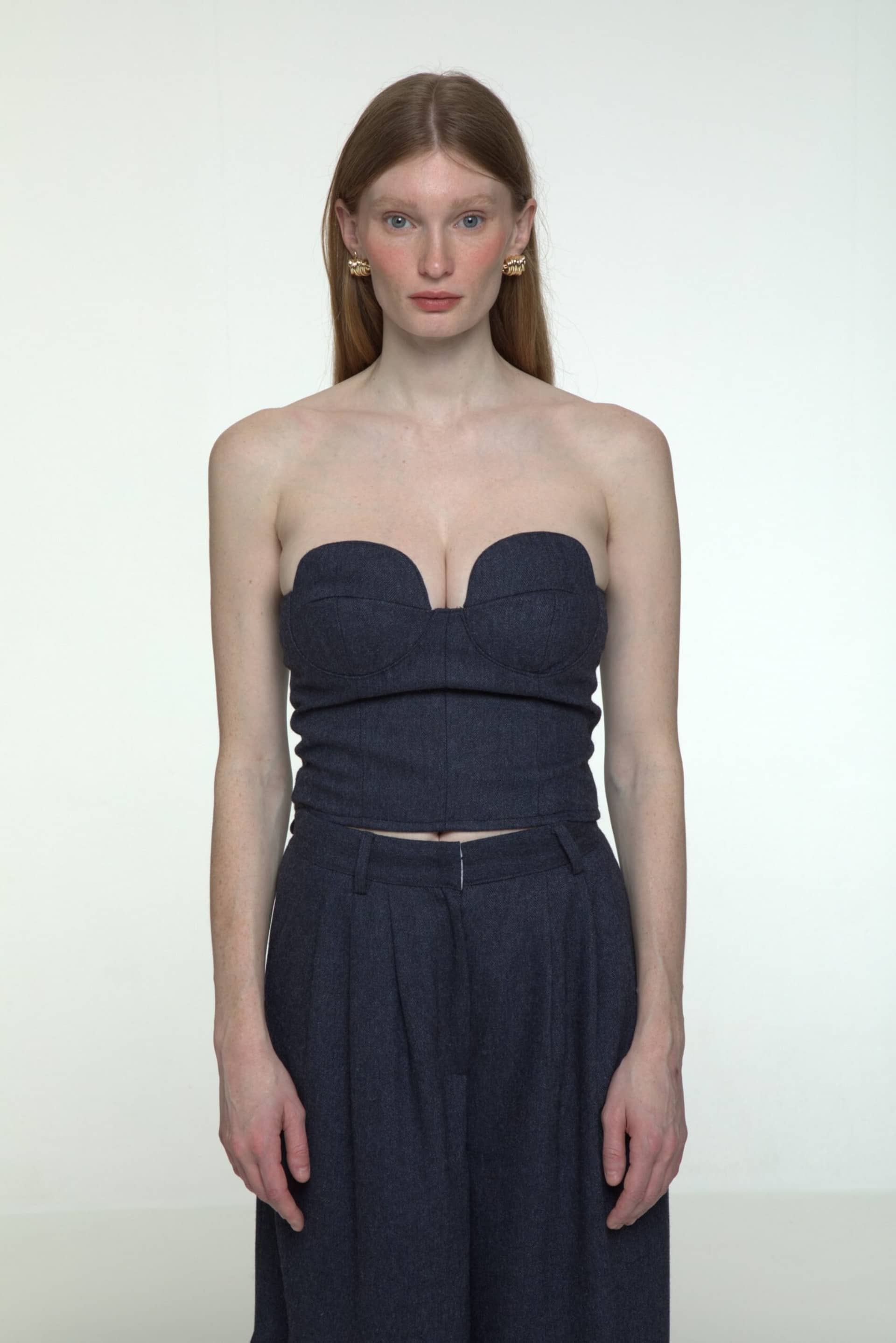 Herringbone bustier made by AFTERHOURS