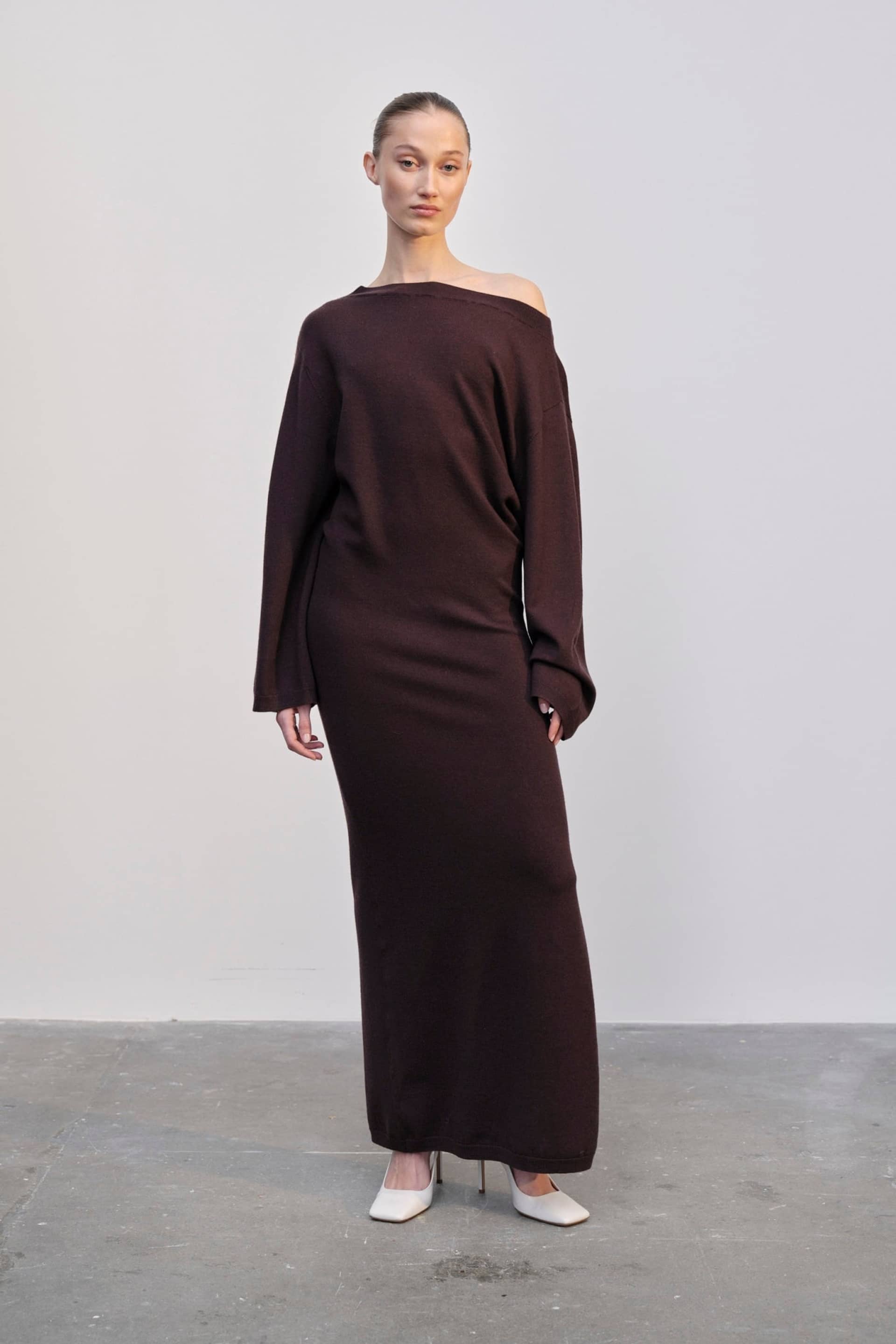 Isabella Knit Dress - Oxblood made by HERSKIND