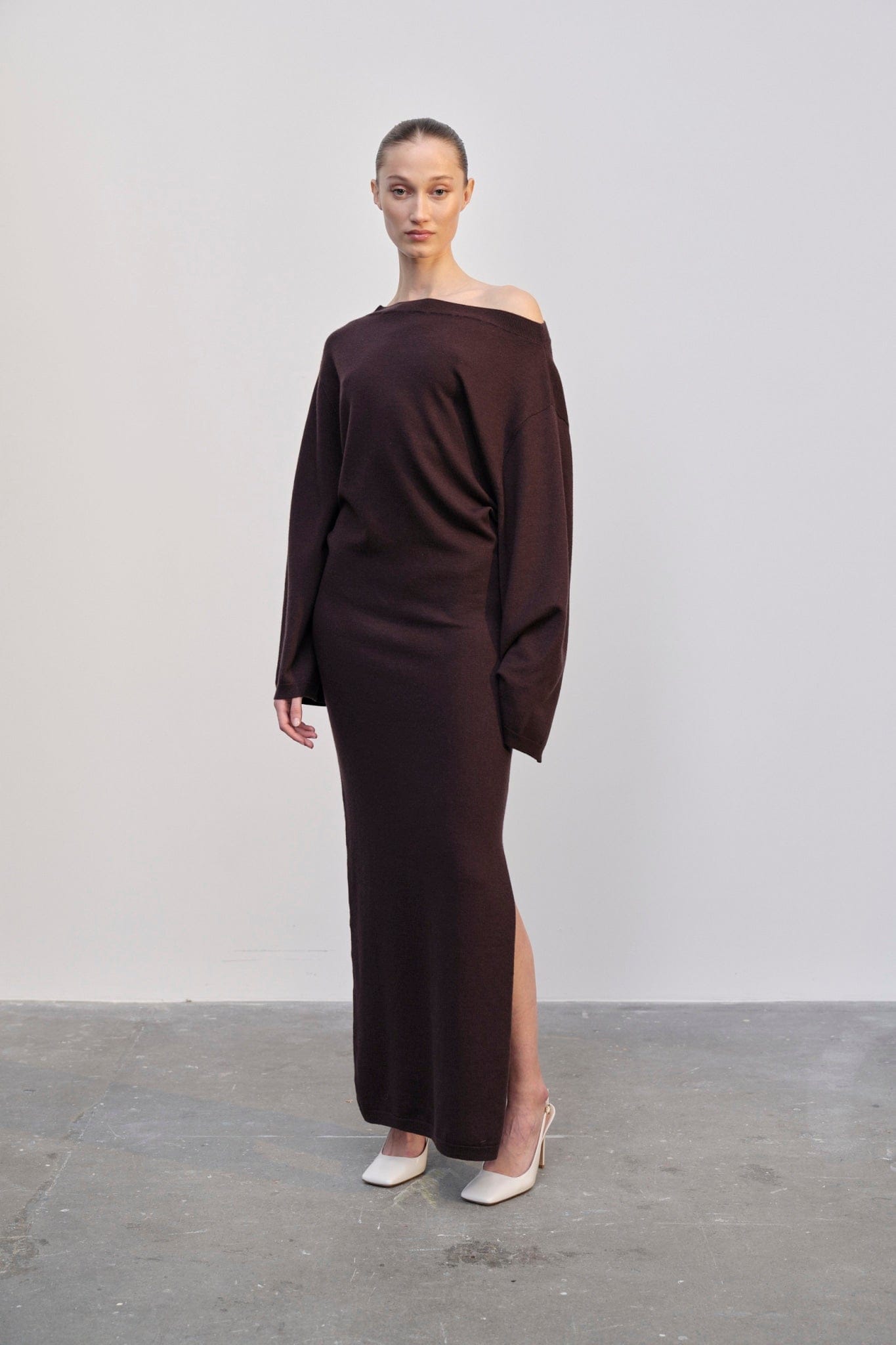 Isabella Knit Dress - Oxblood made by HERSKIND