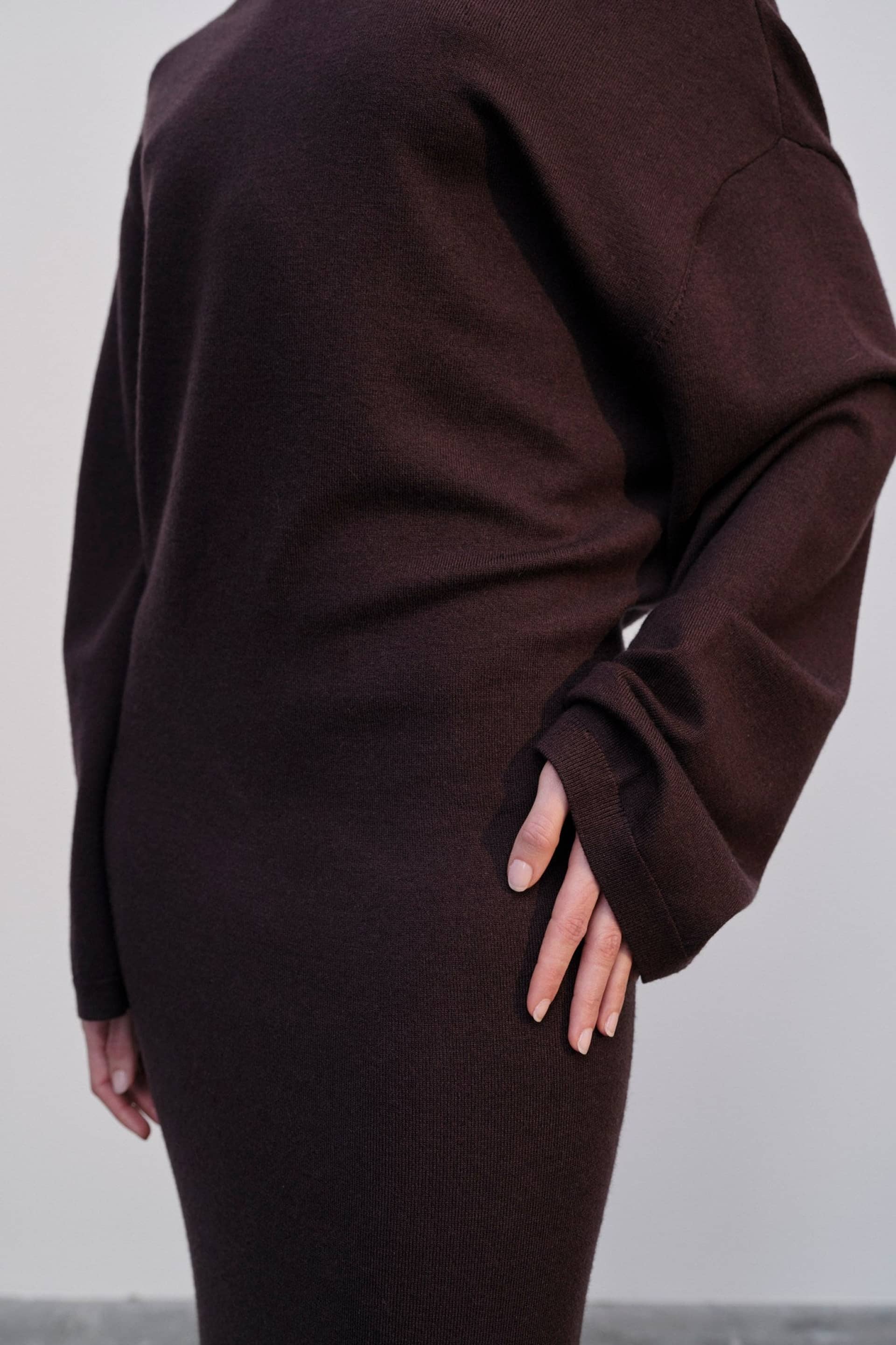 Isabella Knit Dress - Oxblood made by HERSKIND