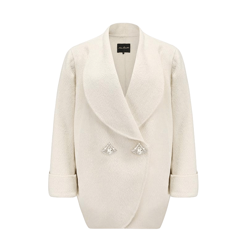 Kendall Coat (White) made by Nana Jacqueline