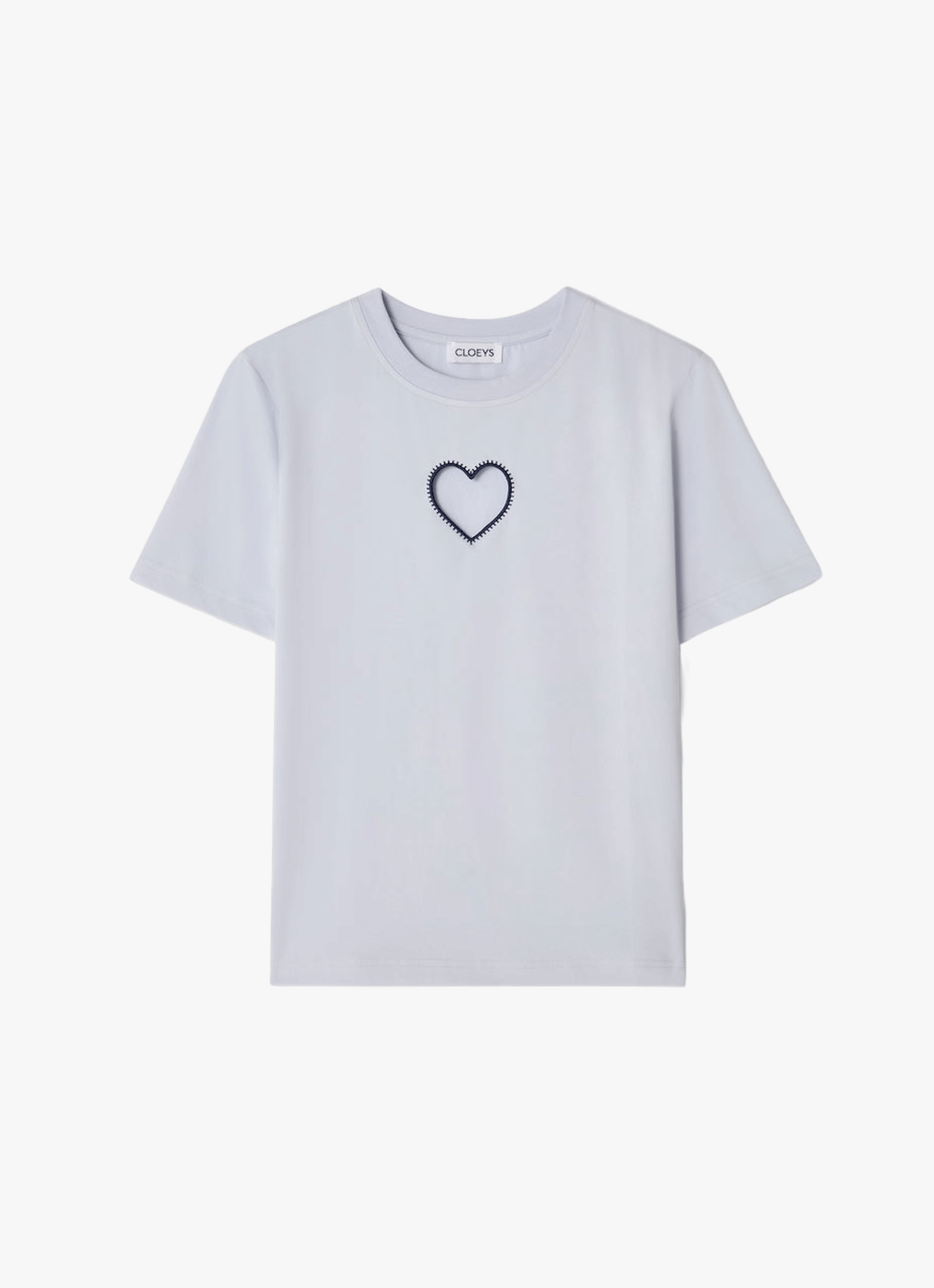 Heart T-shirt Blue made by CLOEYS