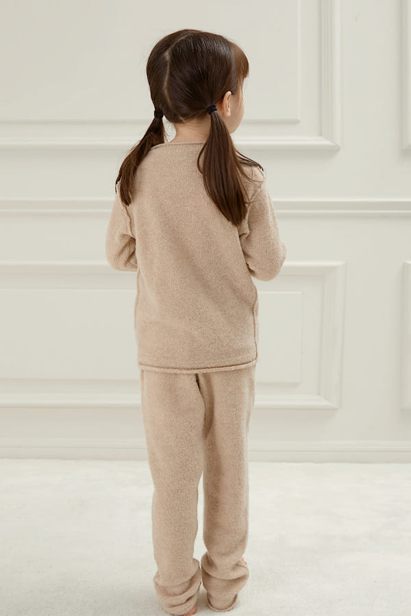 Teddy Kid's Cotton Wool Knit Lounge Set made by MANITO