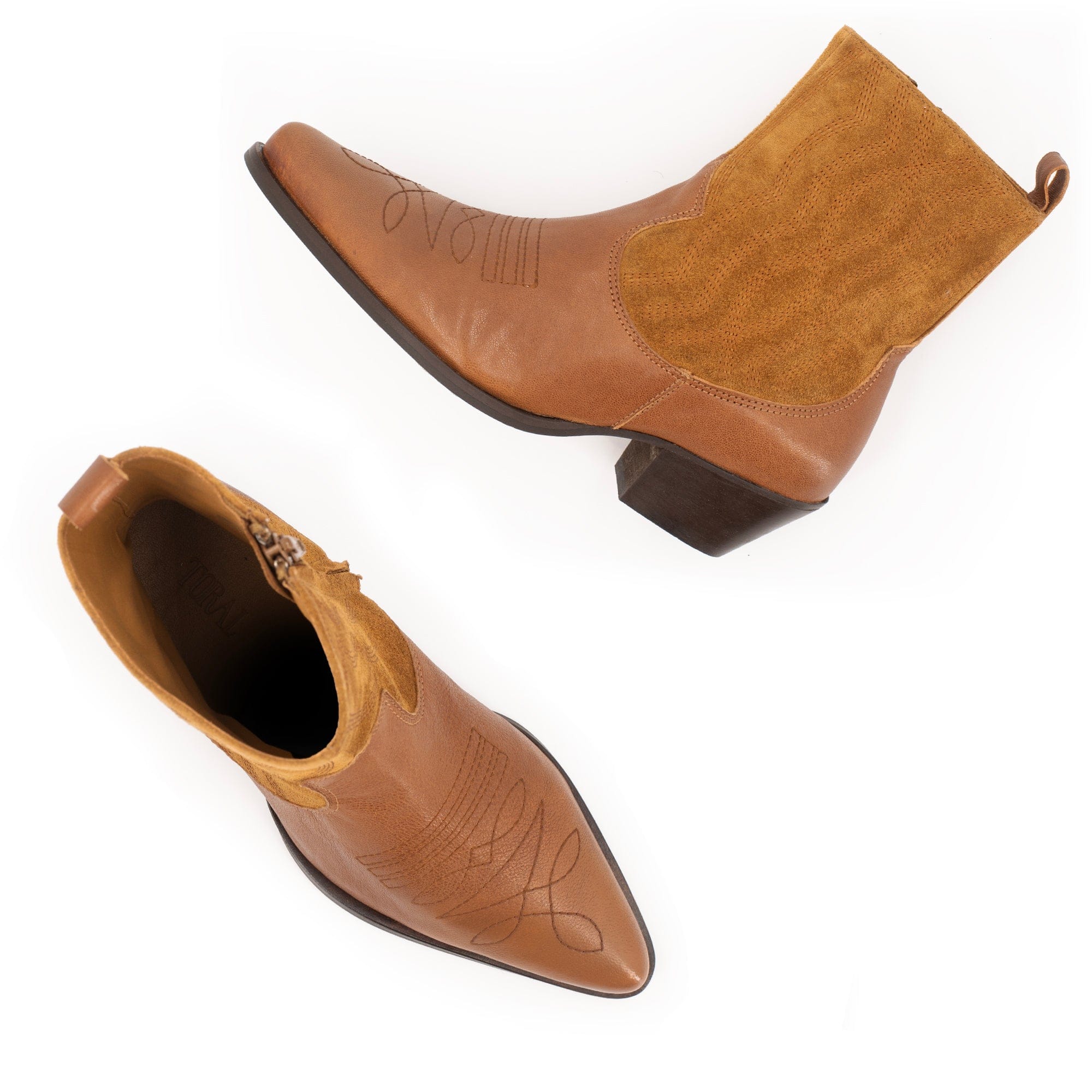 TORAL SUEDE WESTERN BOOTIES made by Toral