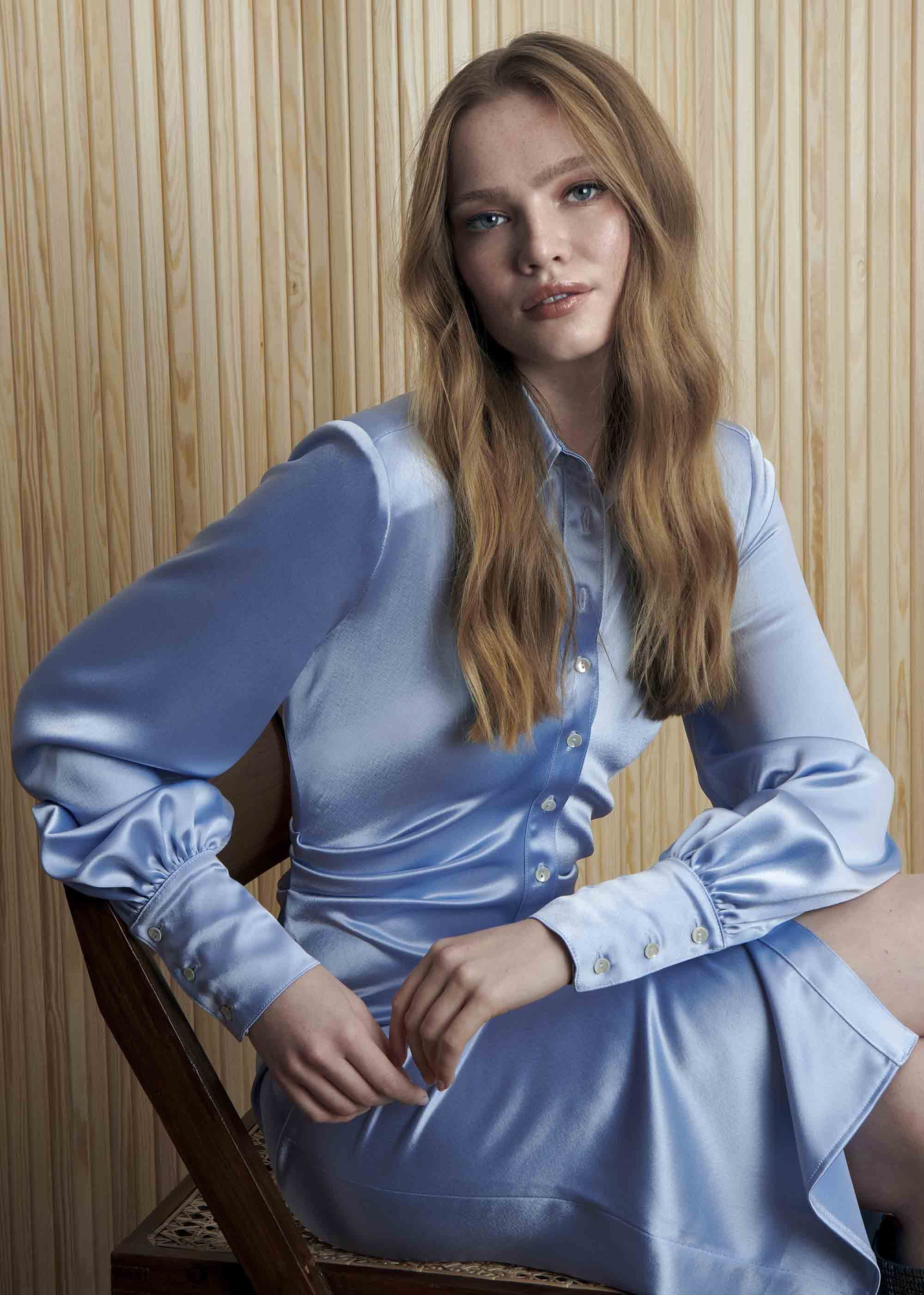 Brooke Dress in Blue made by AÉRYNE