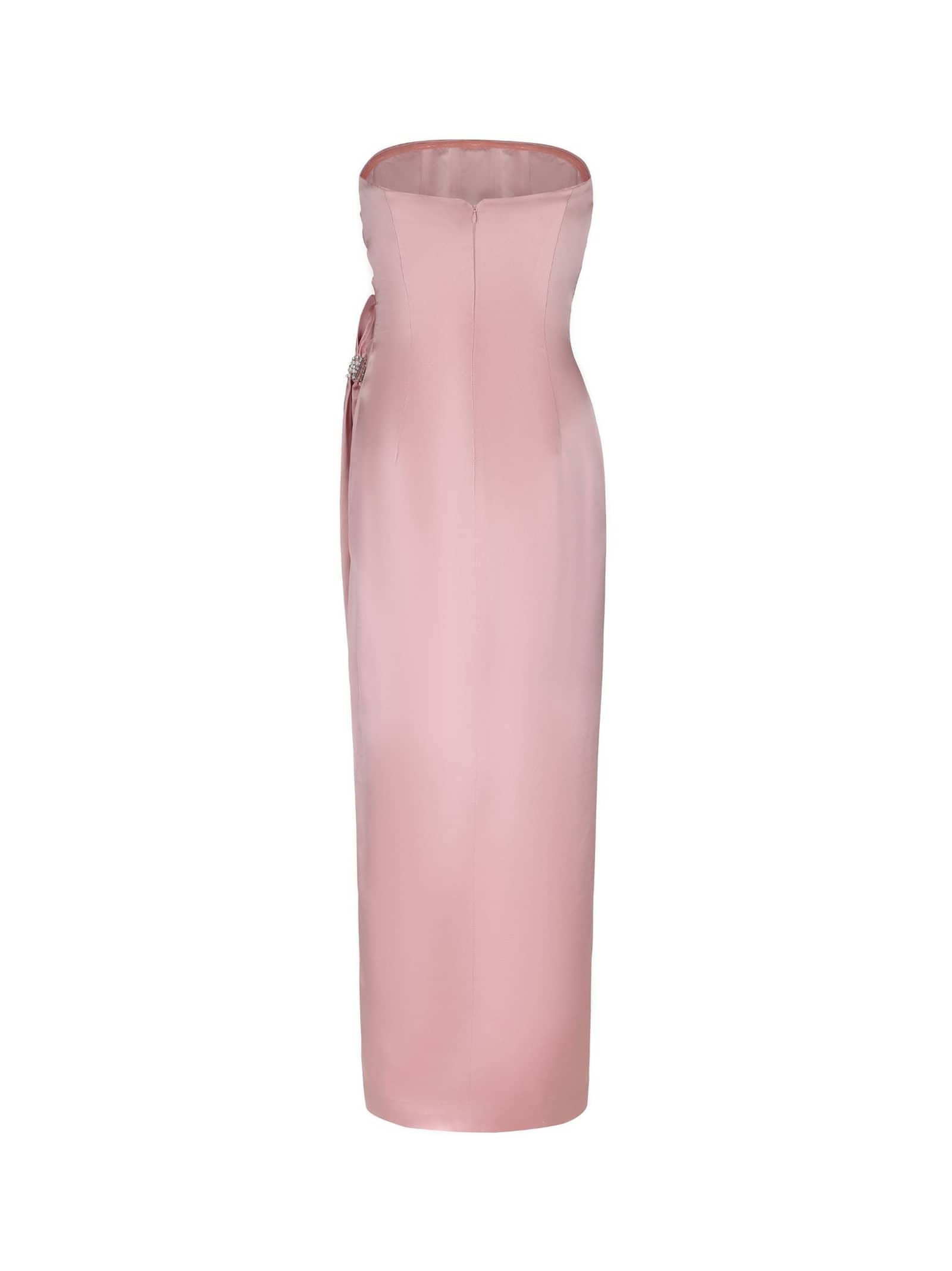 Emilia Satin Dress (Pink) made by Nana Jacqueline