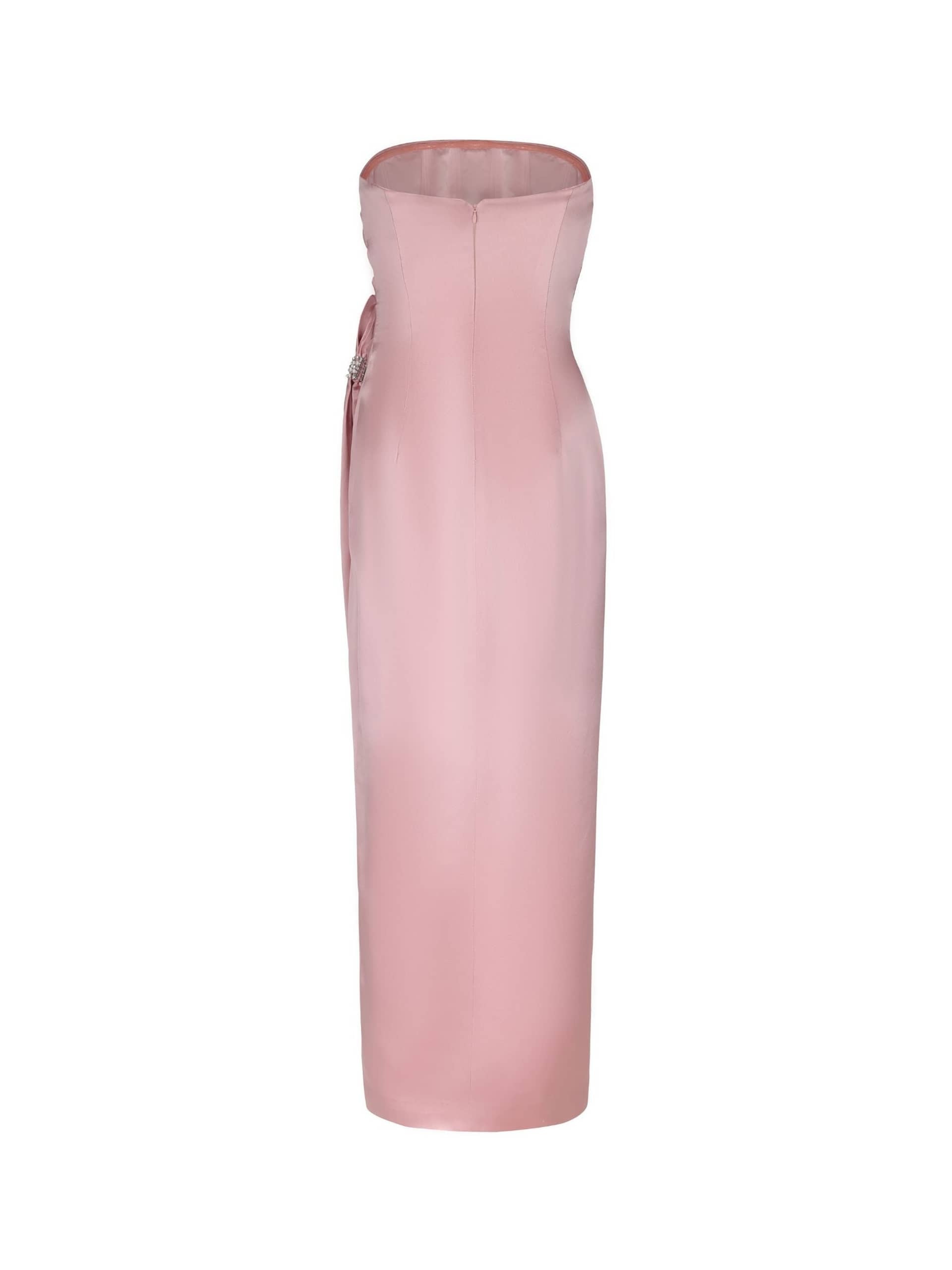 Emilia Satin Dress (Pink) made by Nana Jacqueline