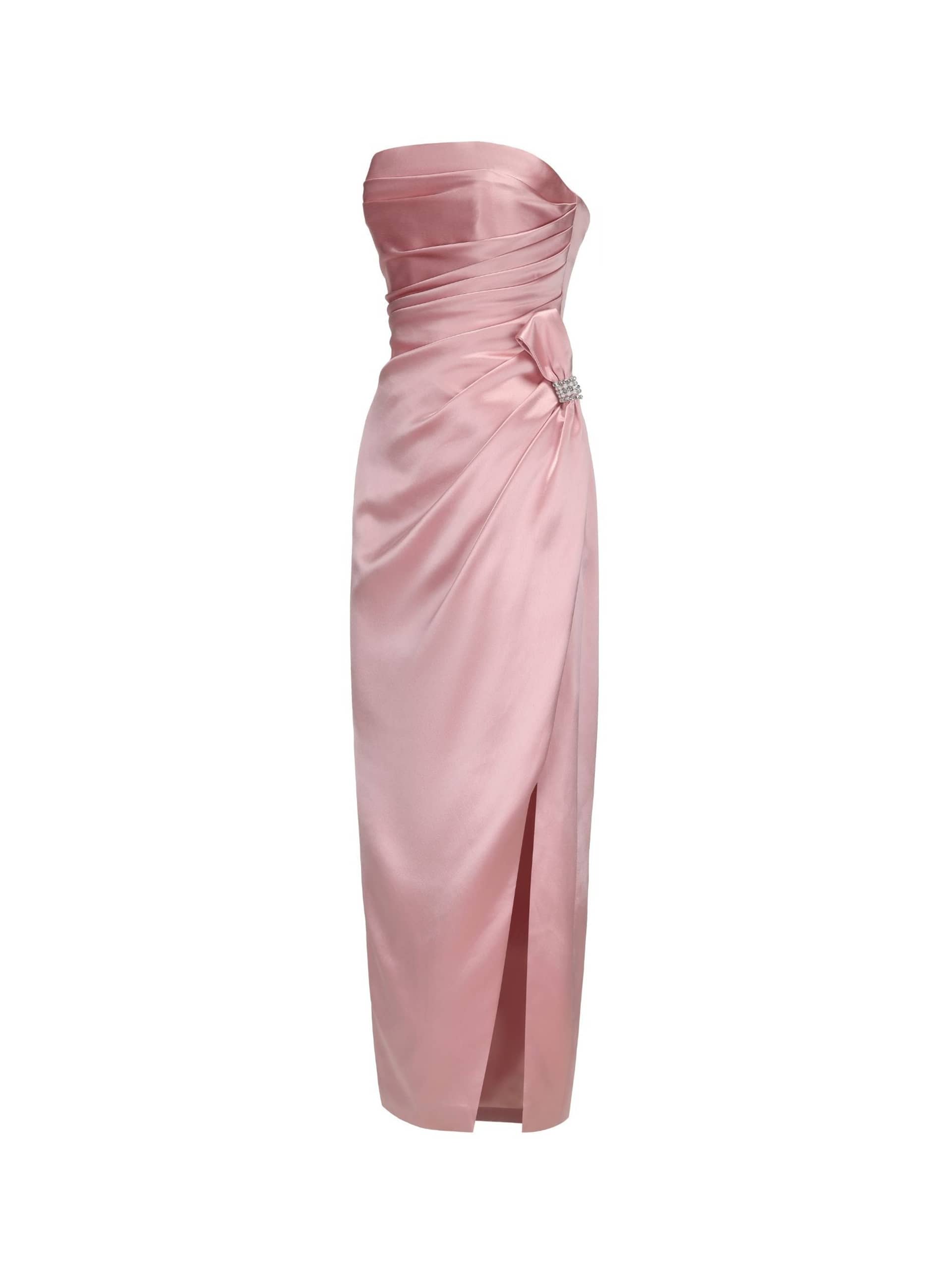 Emilia Satin Dress (Pink) made by Nana Jacqueline