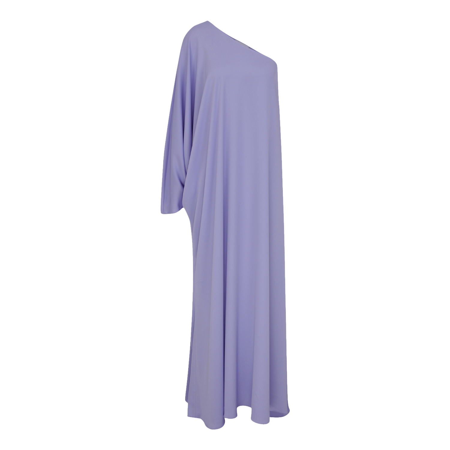 Venus One-Shoulder Maxi Dress in Lavender in Purple made by Nazli Ceren