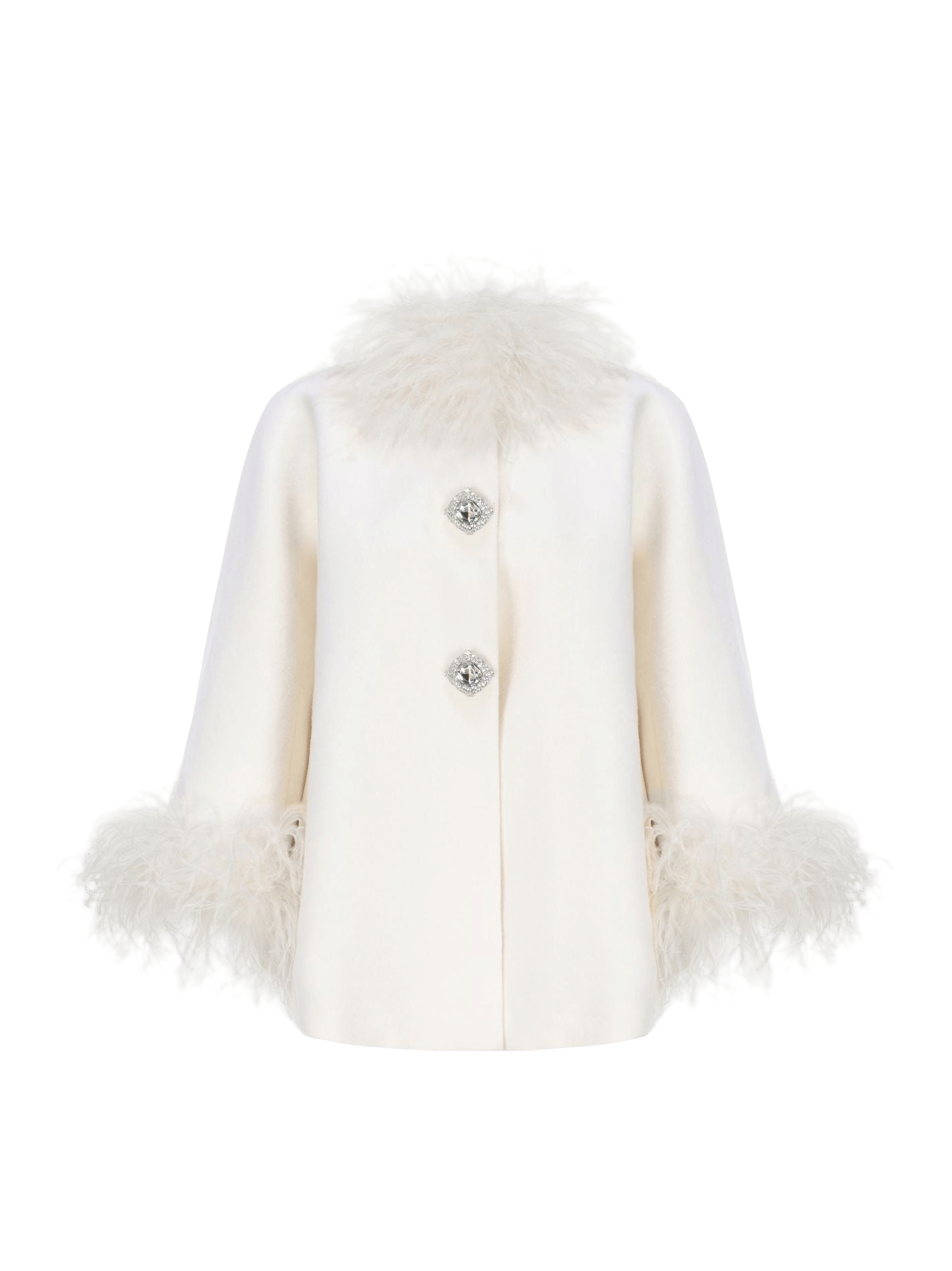 Angelica Feather Coat (White) made by Nana Jacqueline
