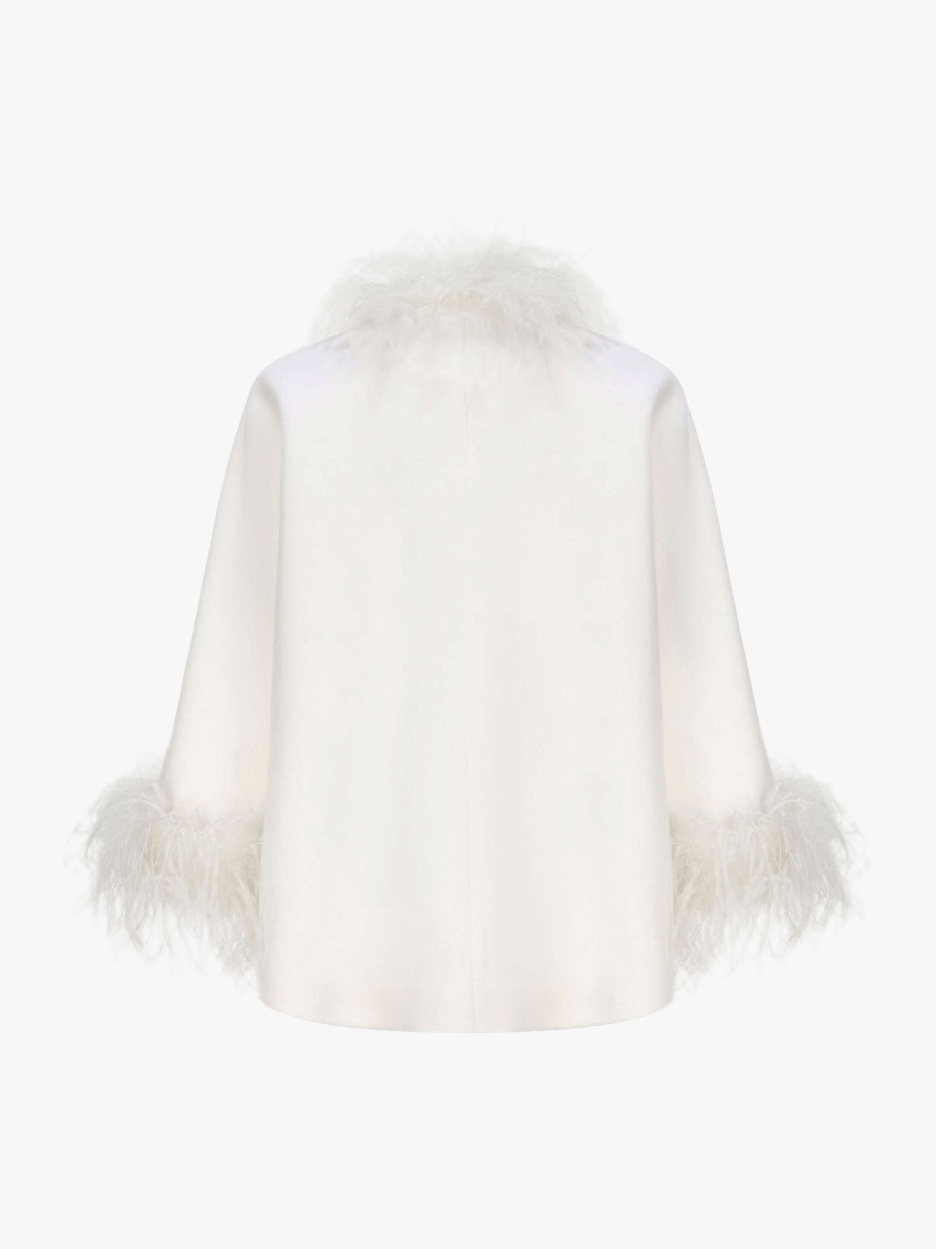 Angelica Feather Coat (White) made by Nana Jacqueline