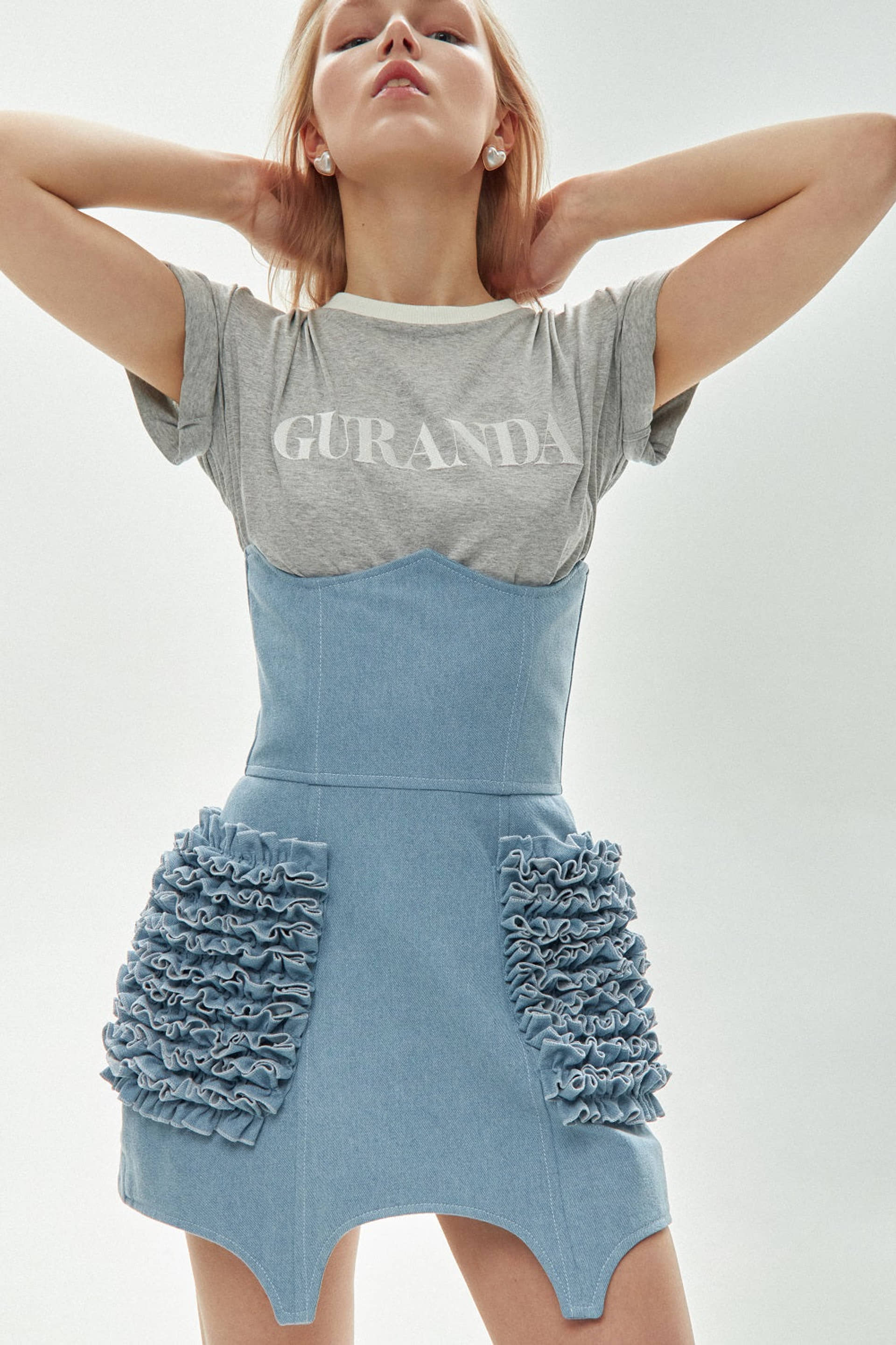 Denim Corset Skirt made by Guranda