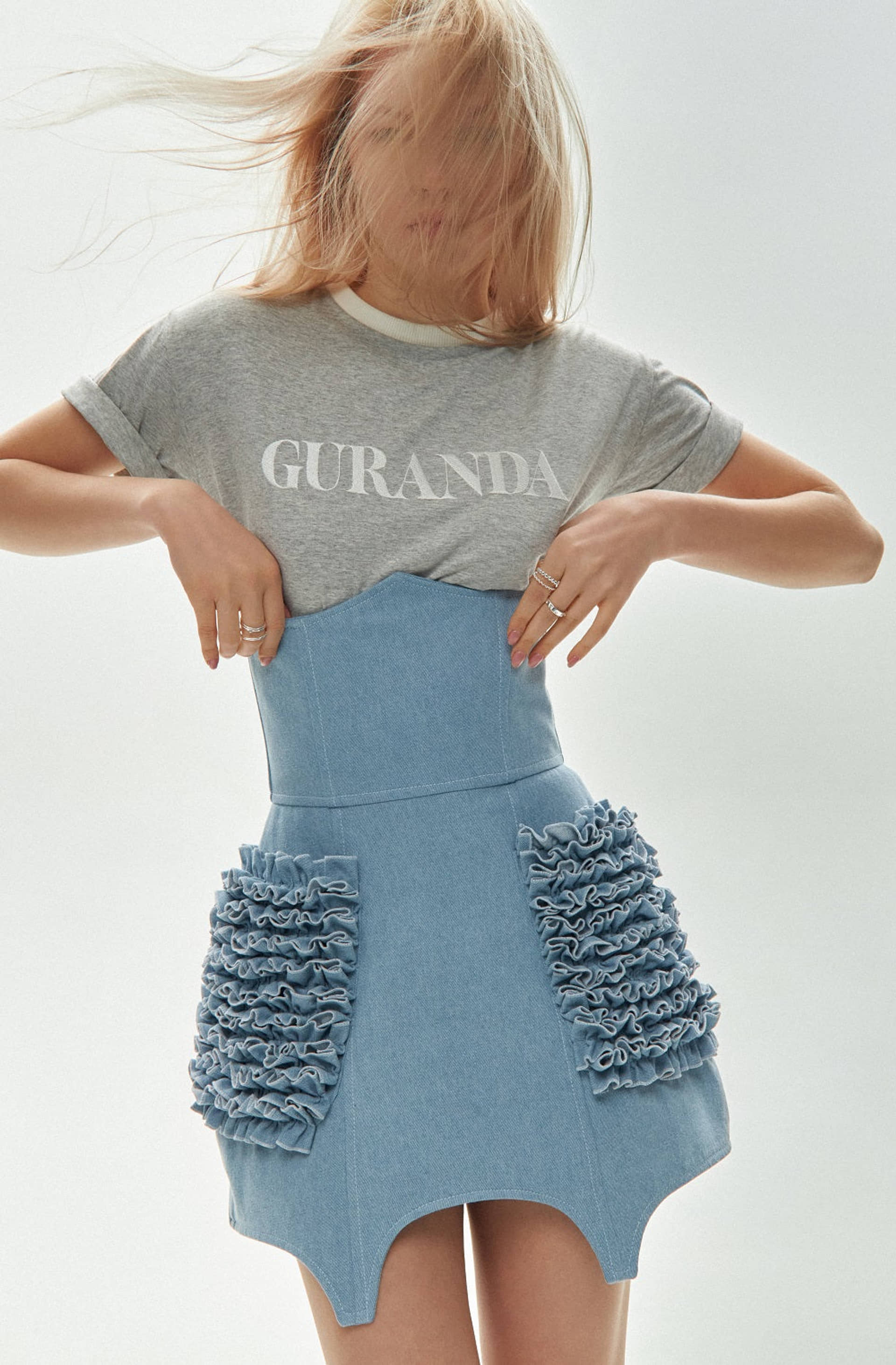 Denim Corset Skirt made by Guranda