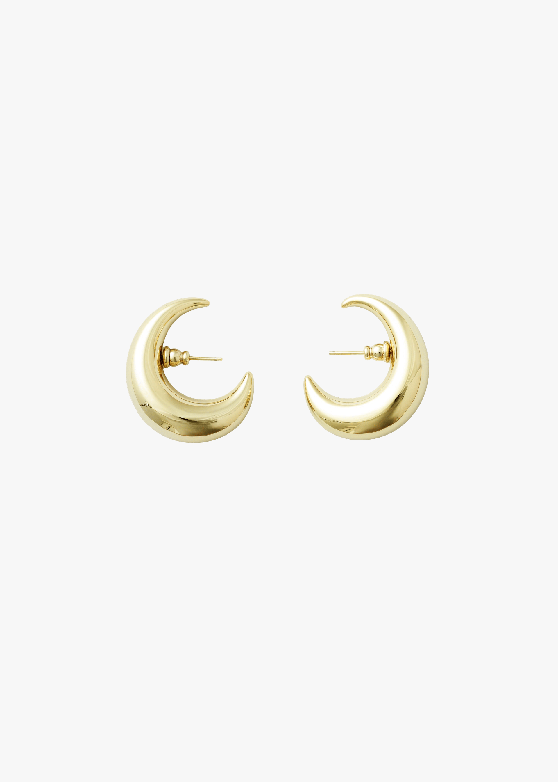 Moon earrings - Gold - Pair made by POEM Objects