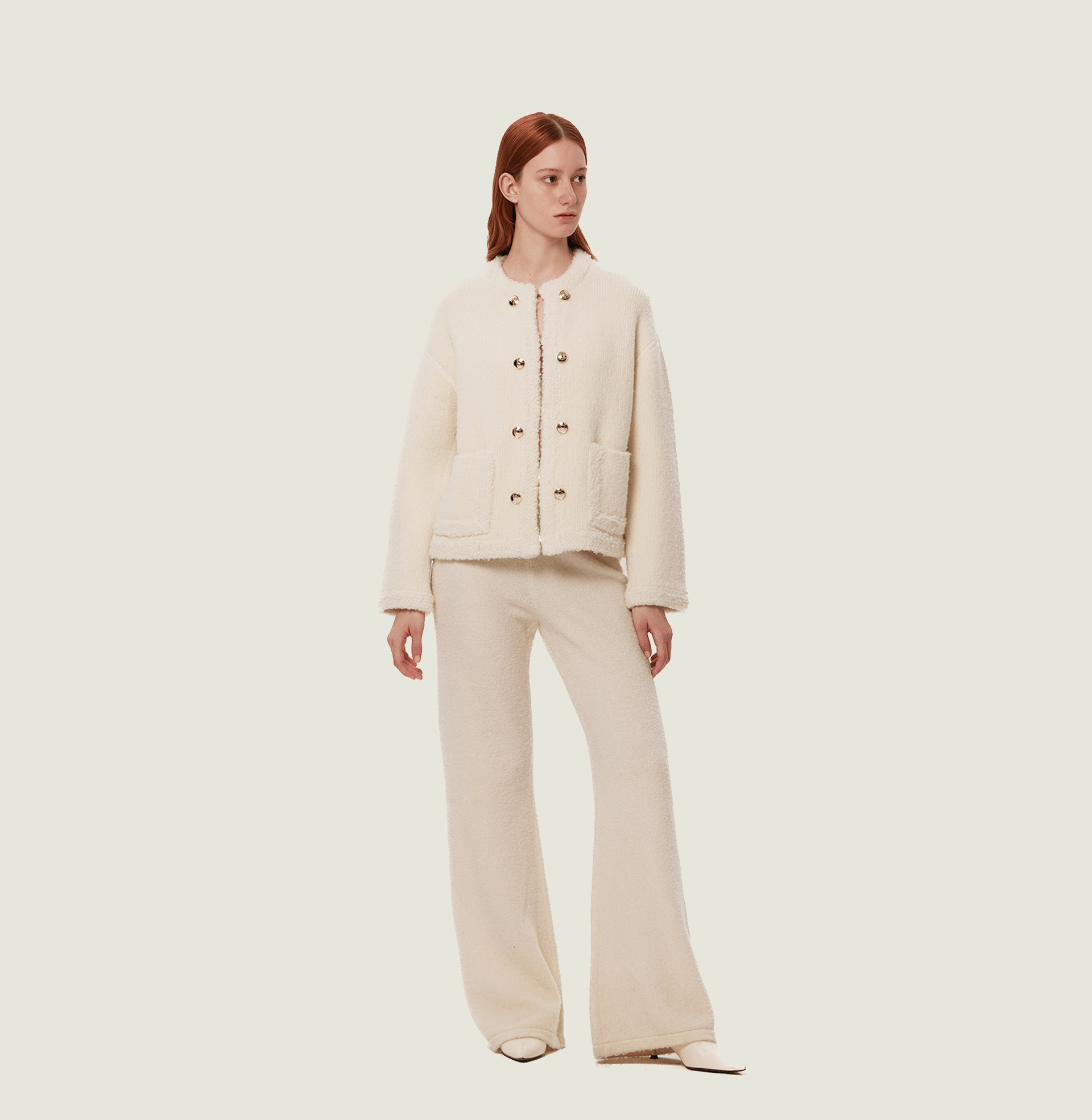 TEDDY BOUCLÉ MANDARIN JACKET made by CRUSH Collection