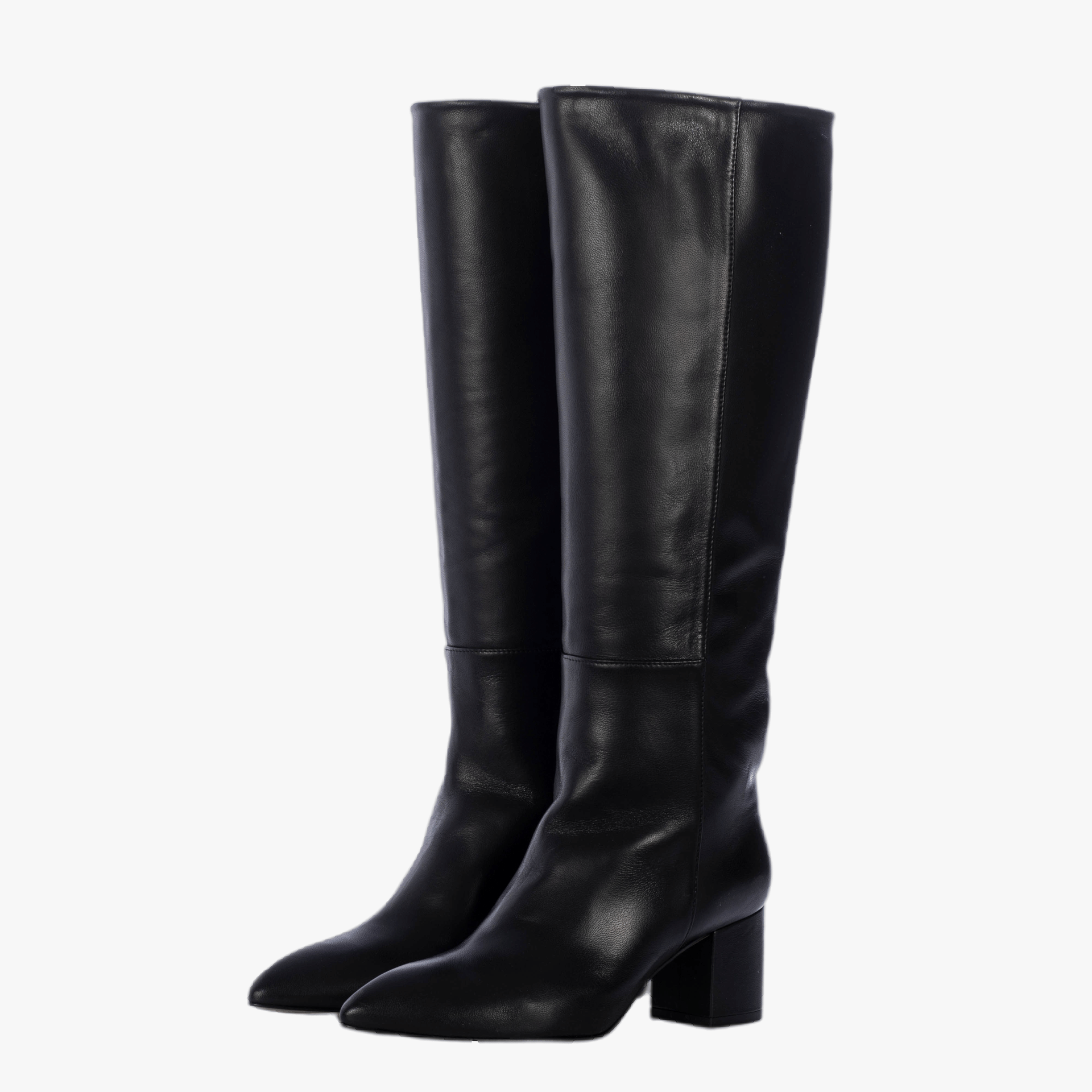 BLACK LEATHER TALL BOOTS made by Toral