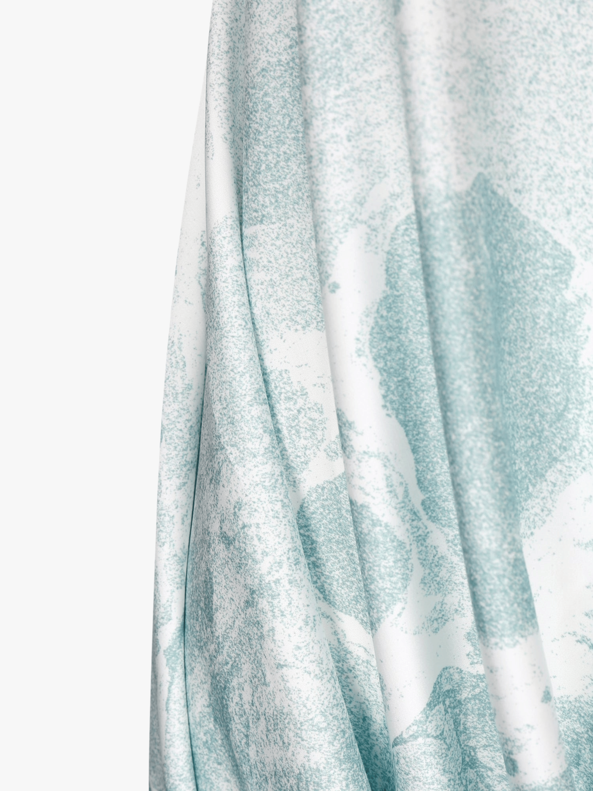 WATER LILY PRINTED STRAPLESS DRAPE DRESS made by YIBRI