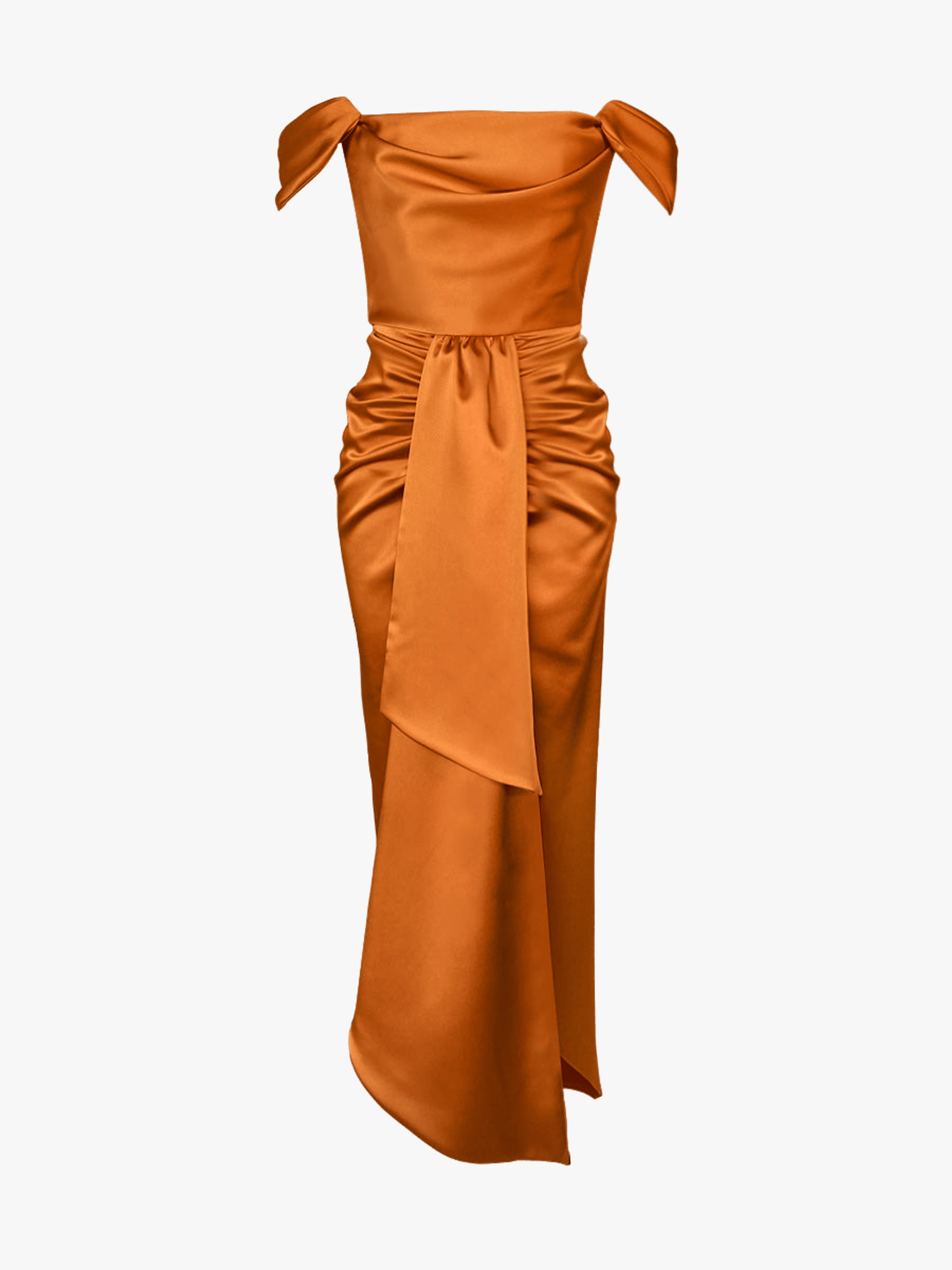 Cloe Satin Dress - Spicy Orange made by Gigii's