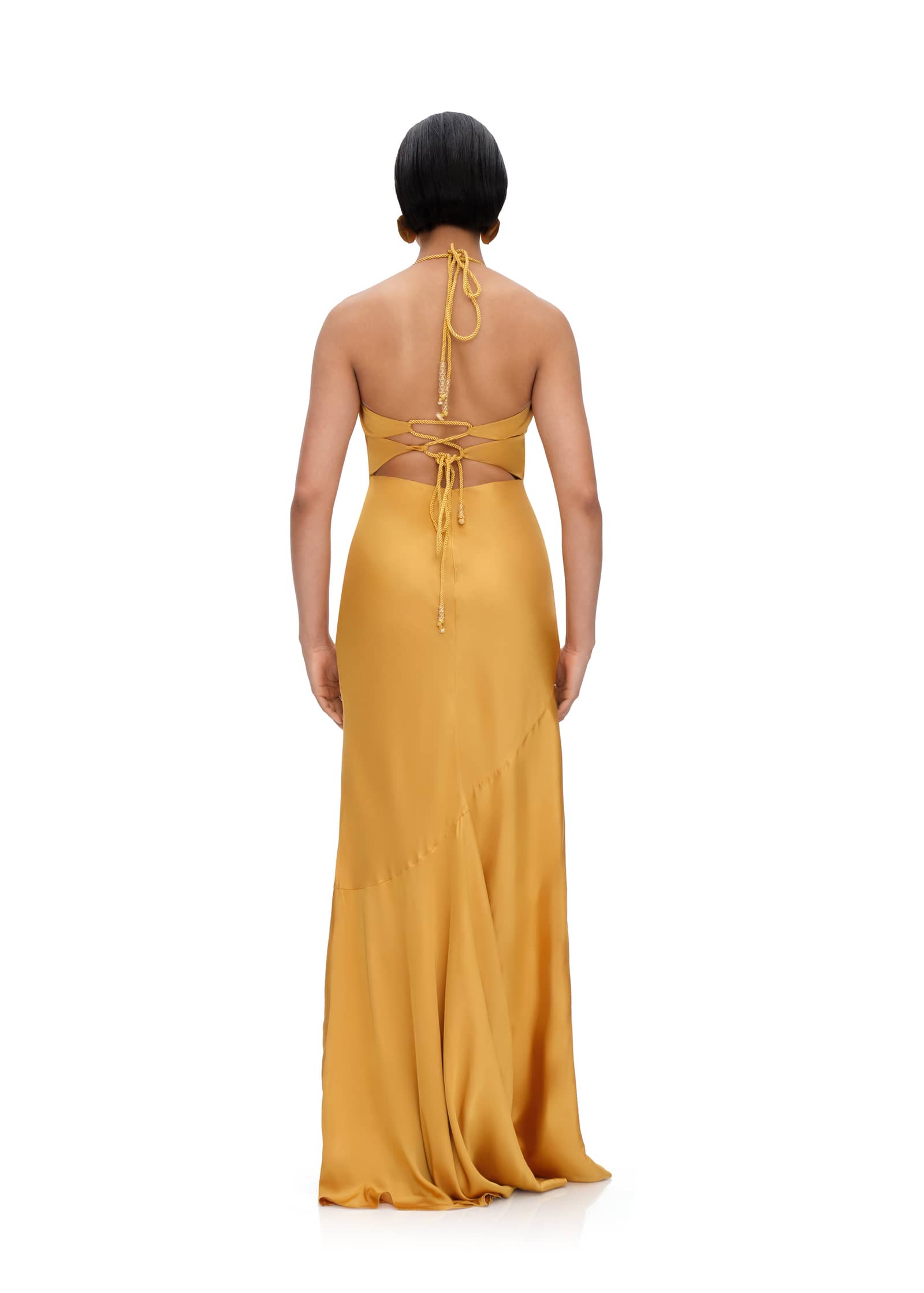 TIRO DRESS - MUSTARD made by Andrea Iyamah