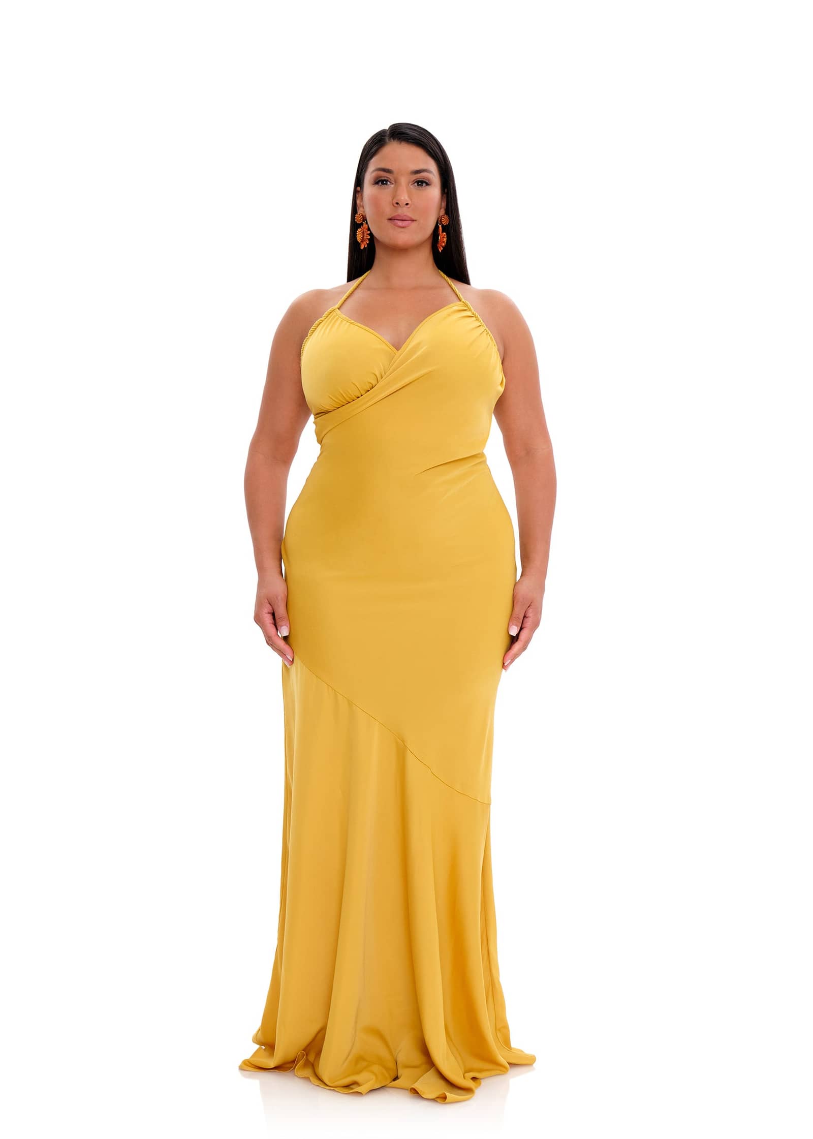 TIRO DRESS - MUSTARD made by Andrea Iyamah
