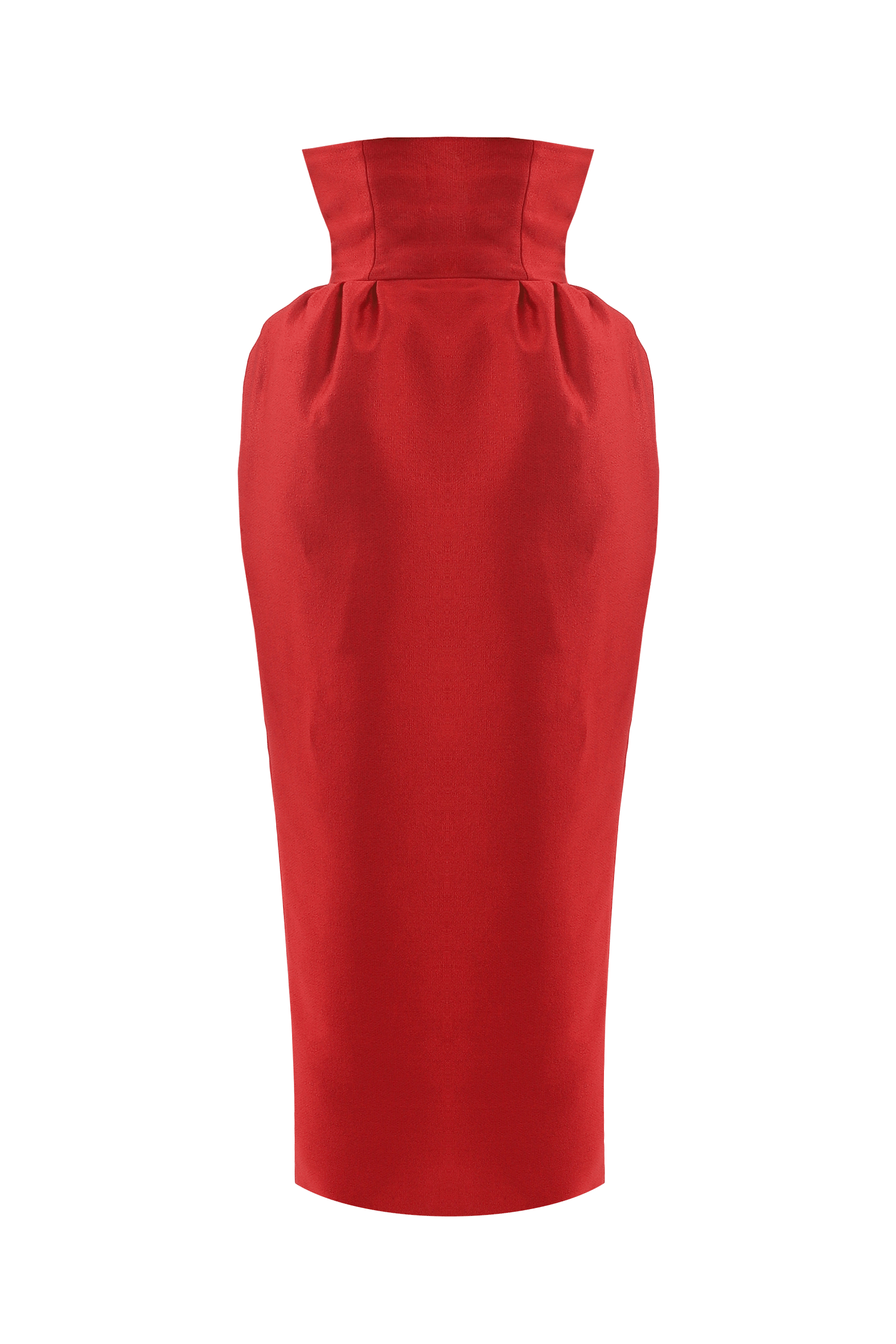 Red volume skirt made by Compte Spain