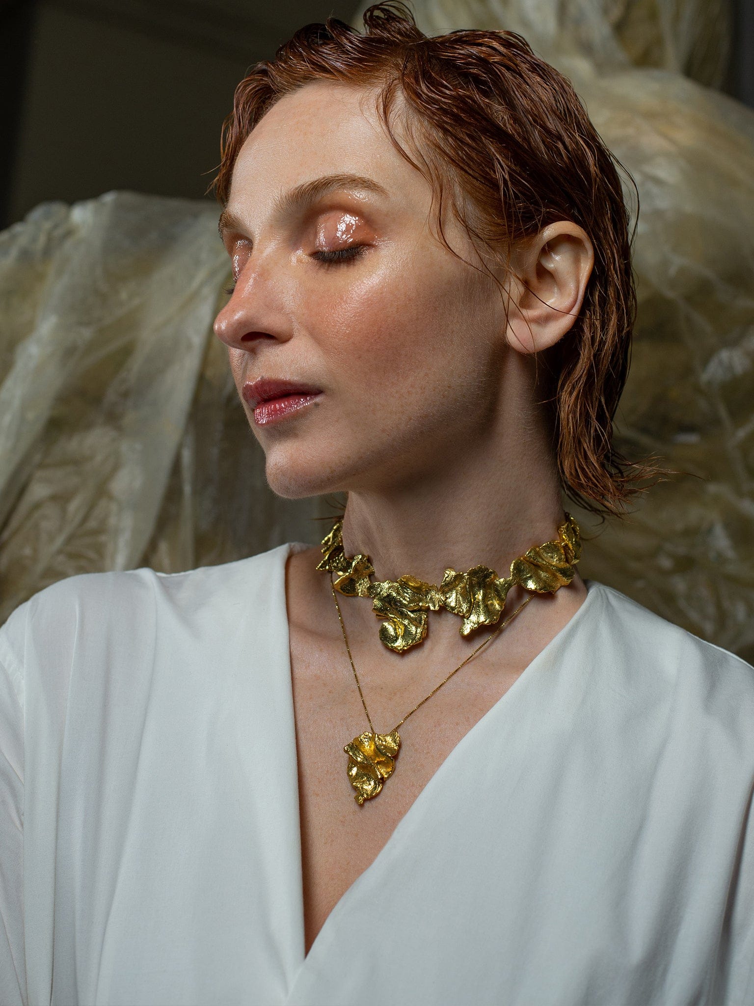 Artemis Choker Gold in Gold made by Eva Remenyi