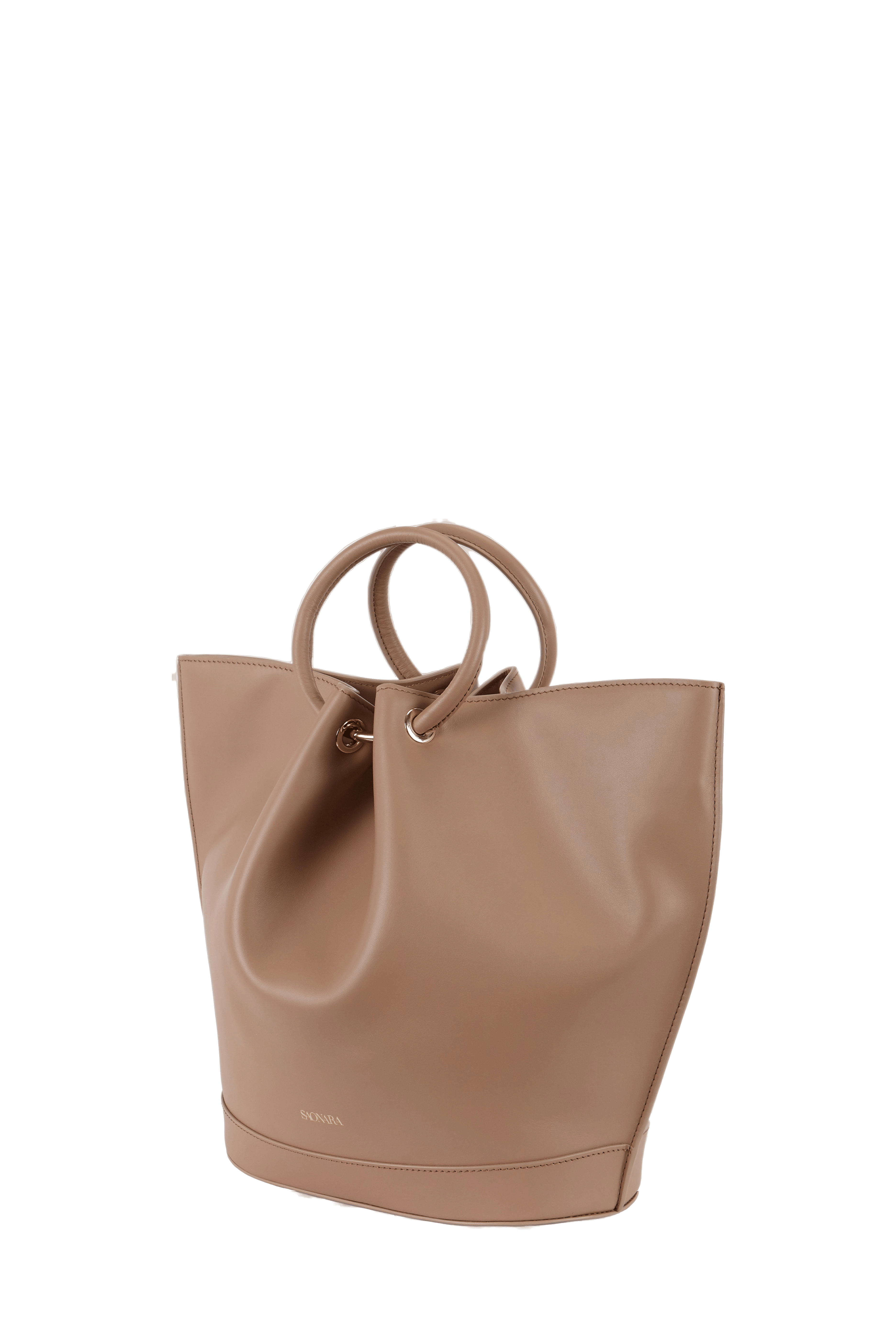 SAONARA MOKA LEATHER CARRY CASE made by Saonara