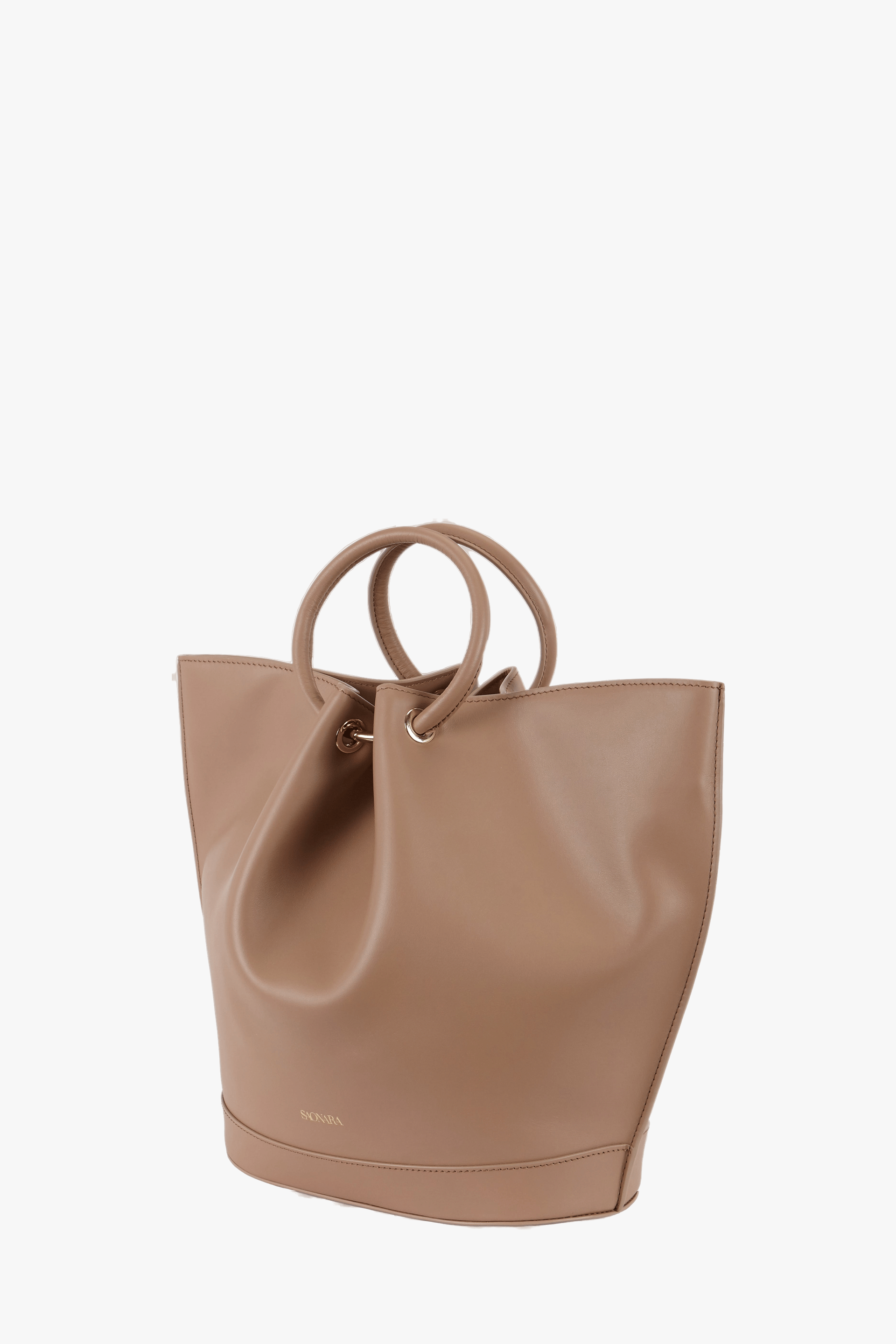 SAONARA MOKA LEATHER CARRY CASE made by Saonara