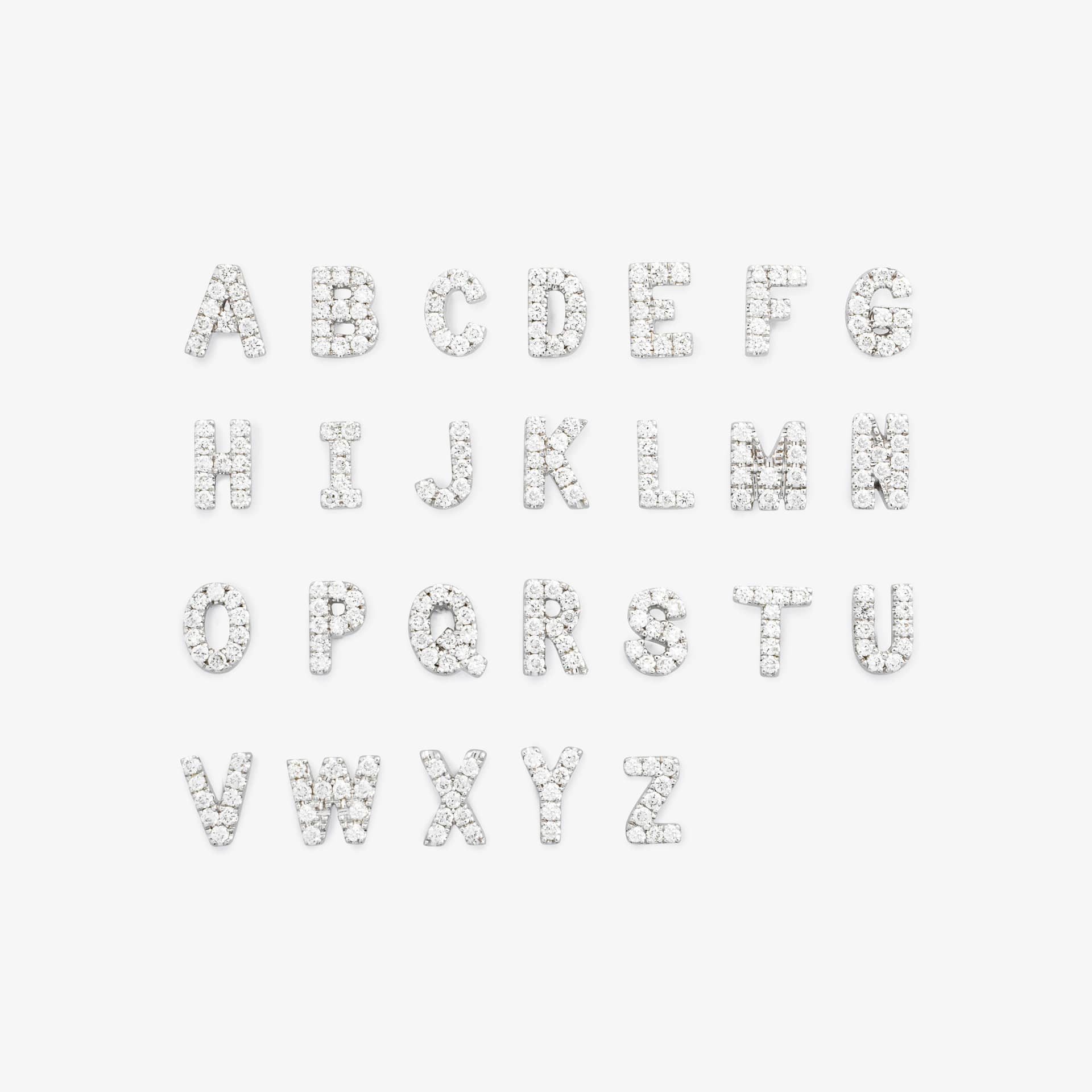 LETTER LABRET - WHITE DIAMONDS & WHITE GOLD made by ENNUI
