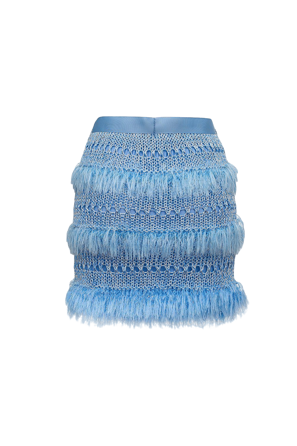 Blue Handmade Knit Skirt made by ANDREEVA