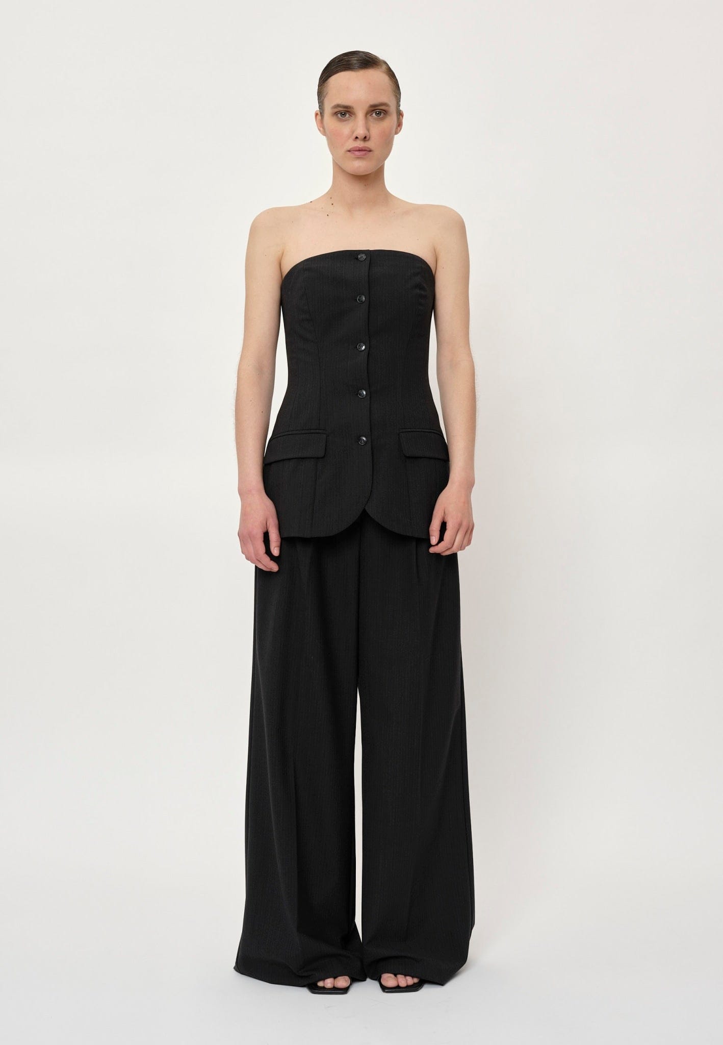 Kelly Pants - Dark Grey Pinstripe made by HERSKIND