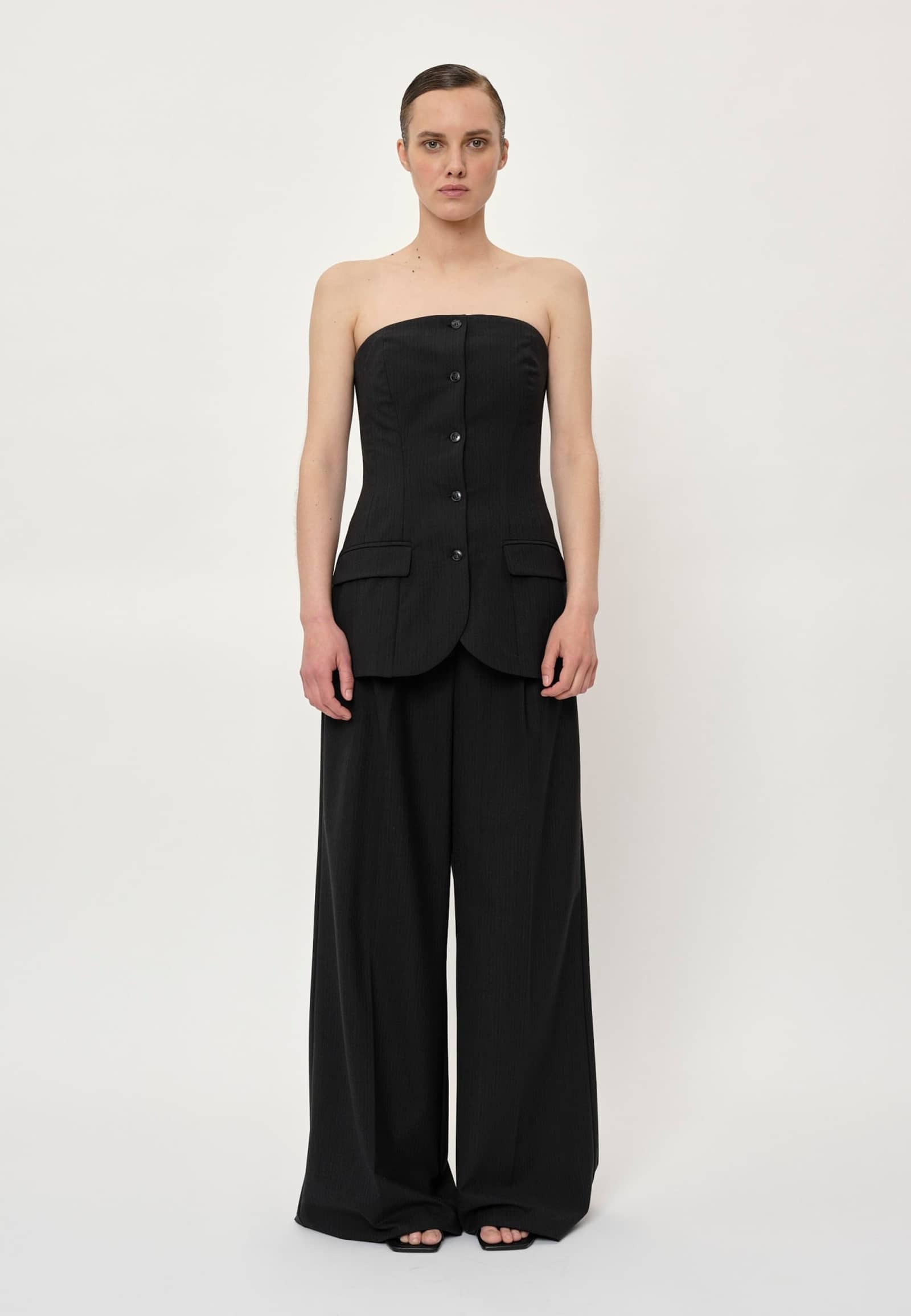 Kelly Pants - Dark Grey Pinstripe made by HERSKIND