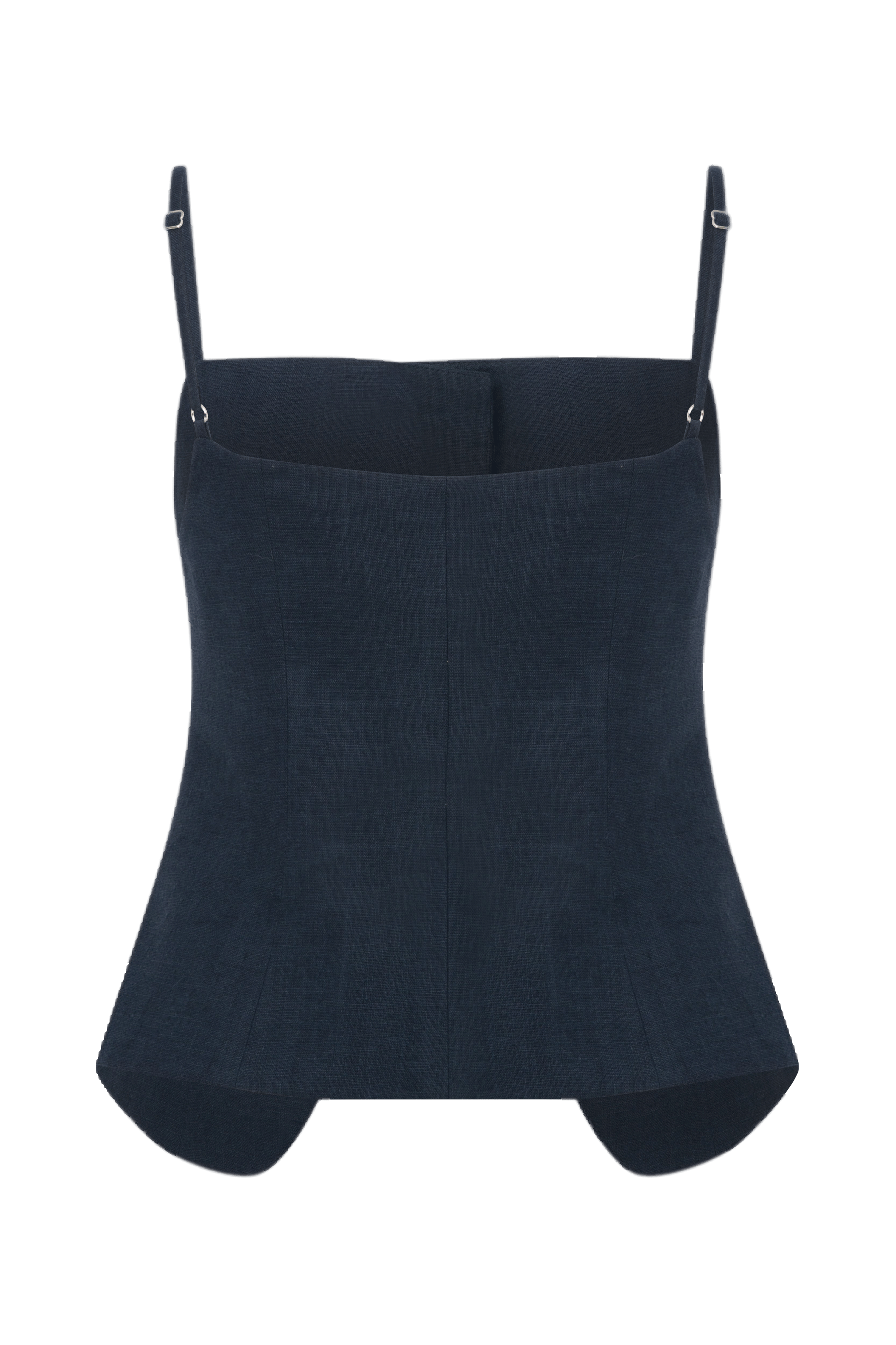 Marona Linen Top in Dark Navy made by Nazli Ceren