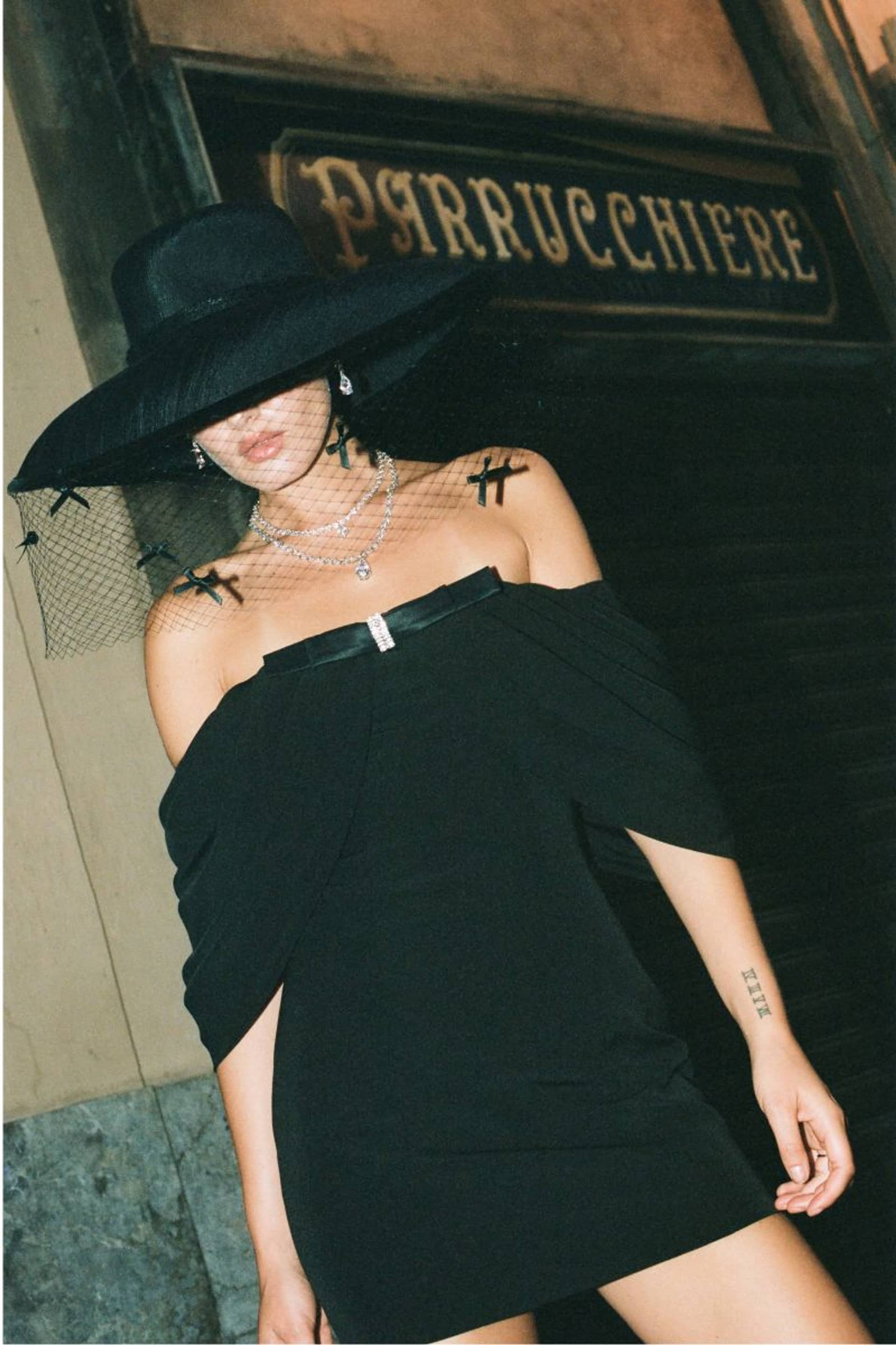 Kate Bow Dress (Black) made by Nana Jacqueline