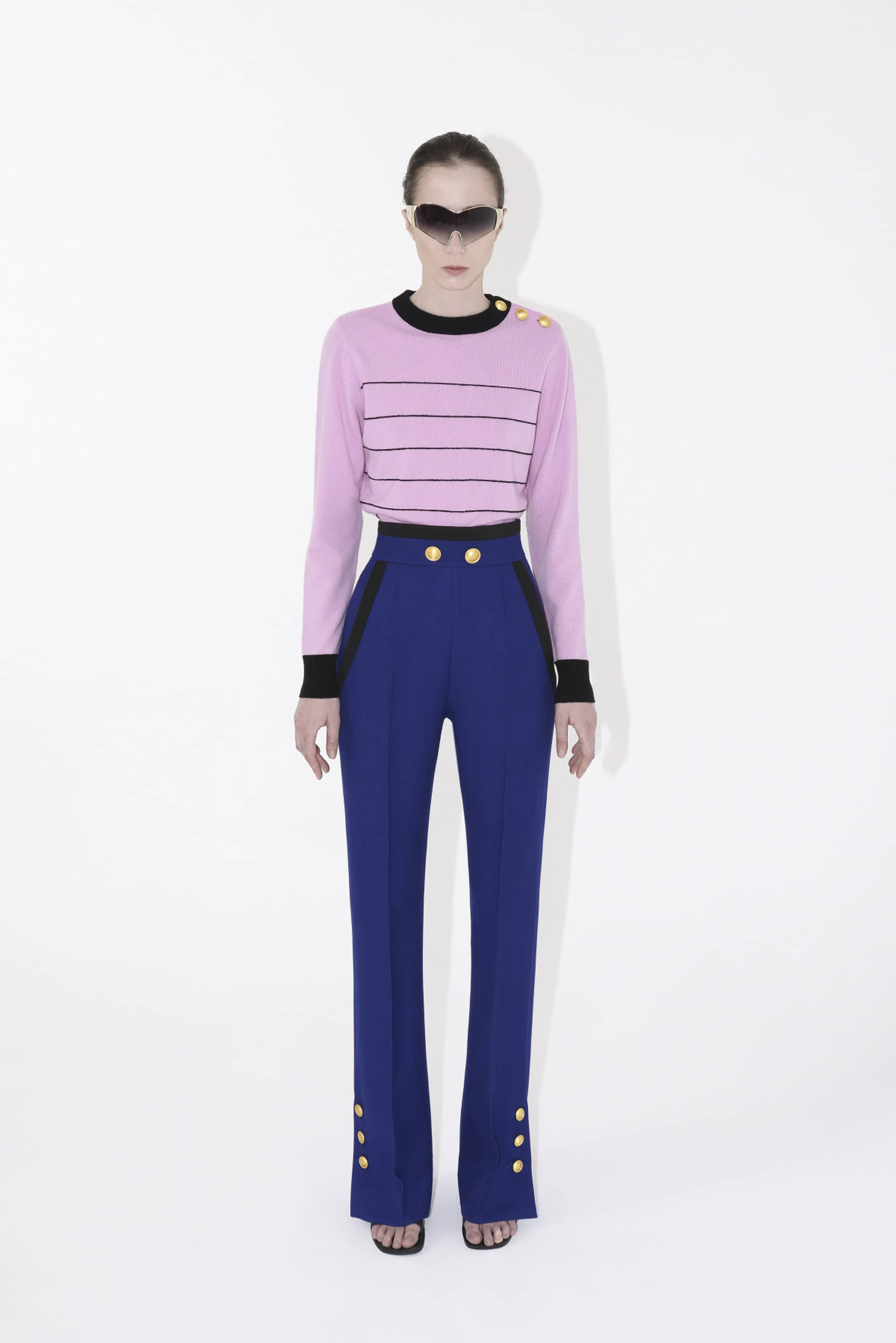 WOOL-CASHMERE STRIPED SWEATER made by KEBURIA