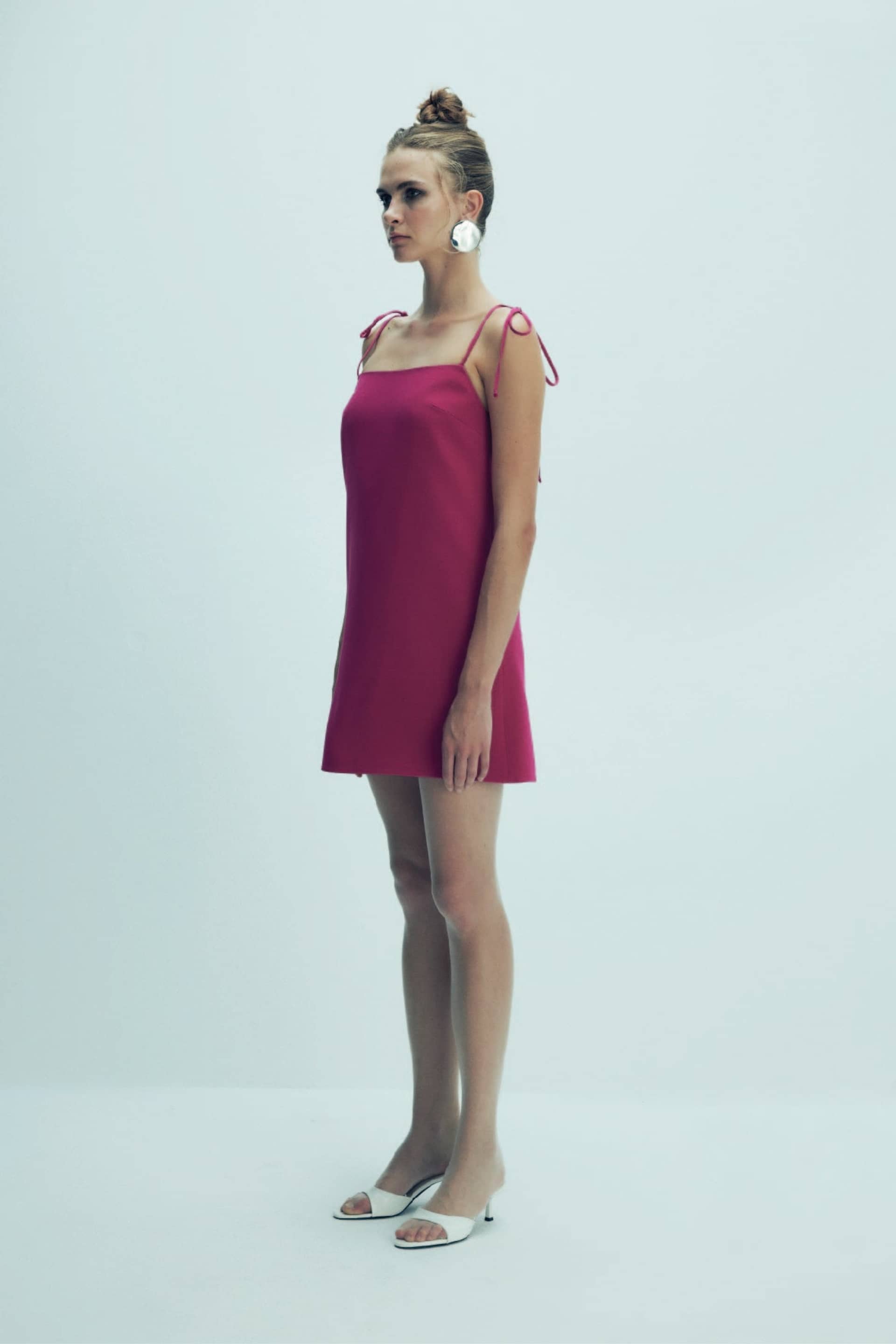 Ellie Mini Crepe Dress in Raspberry Sorbet made by Nazli Ceren