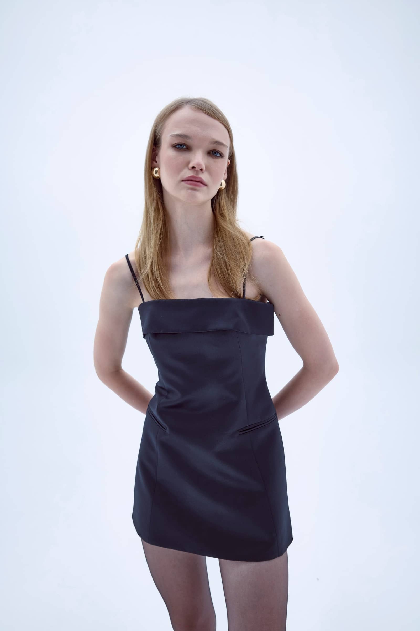 Gaia Mini Dress In Black made by Nazli Ceren