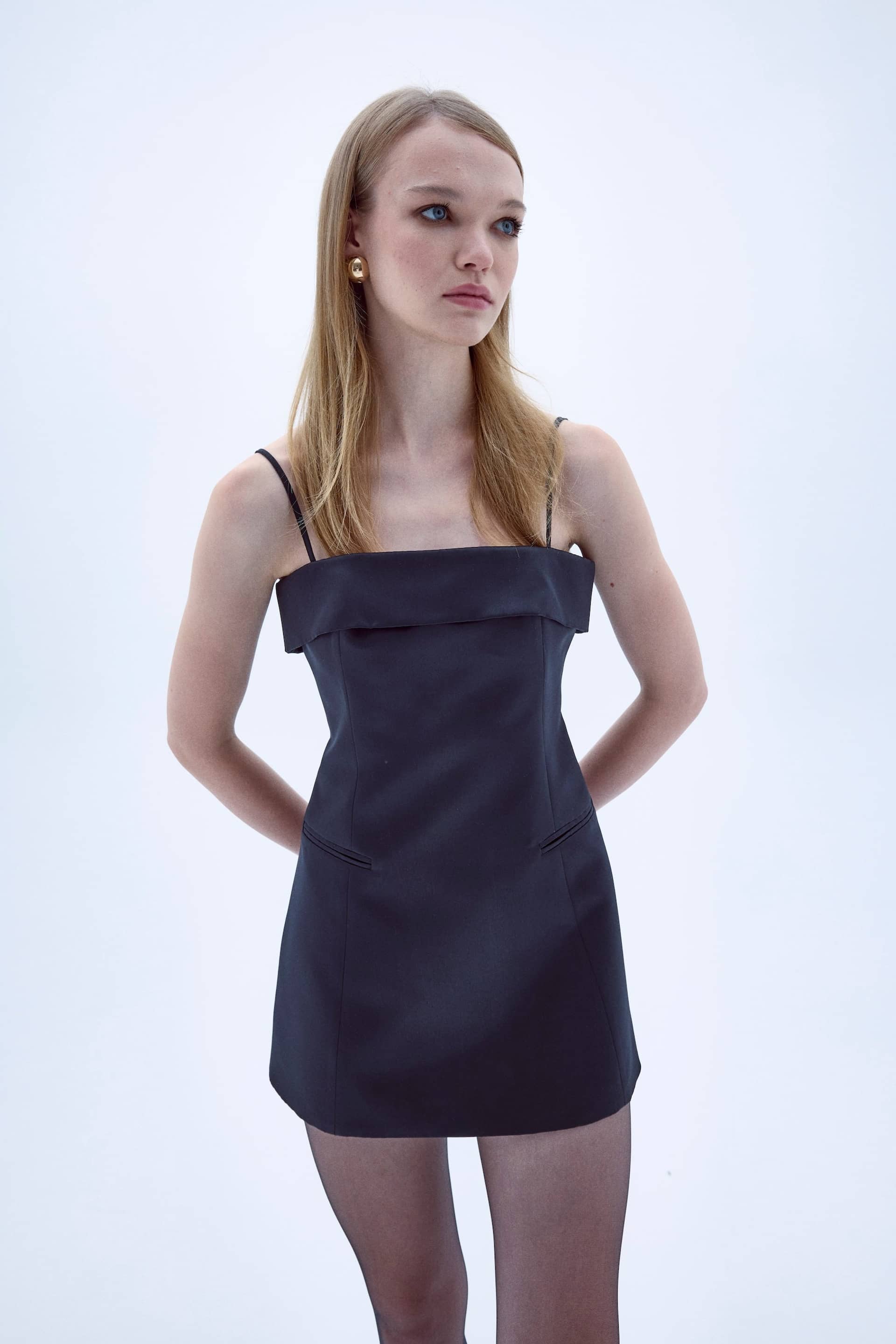 Gaia Mini Dress In Black made by Nazli Ceren