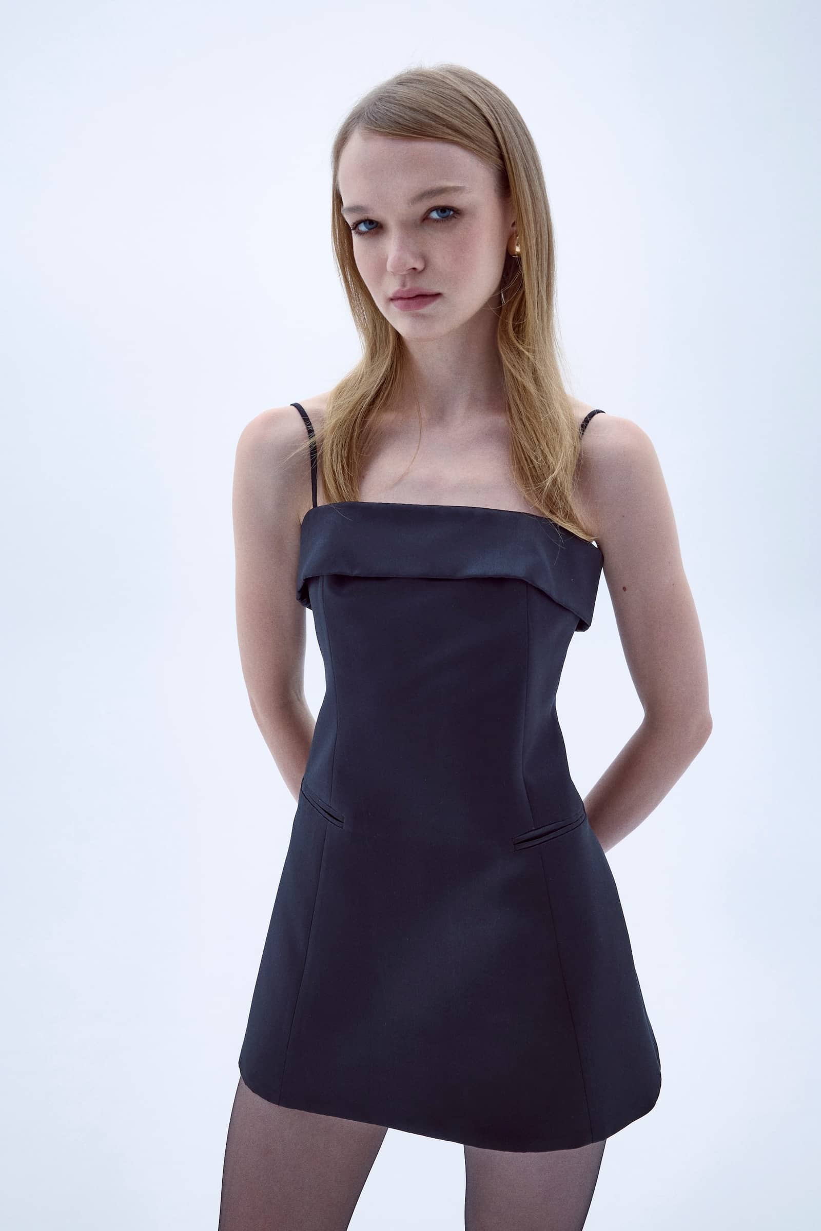 Gaia Mini Dress In Black made by Nazli Ceren