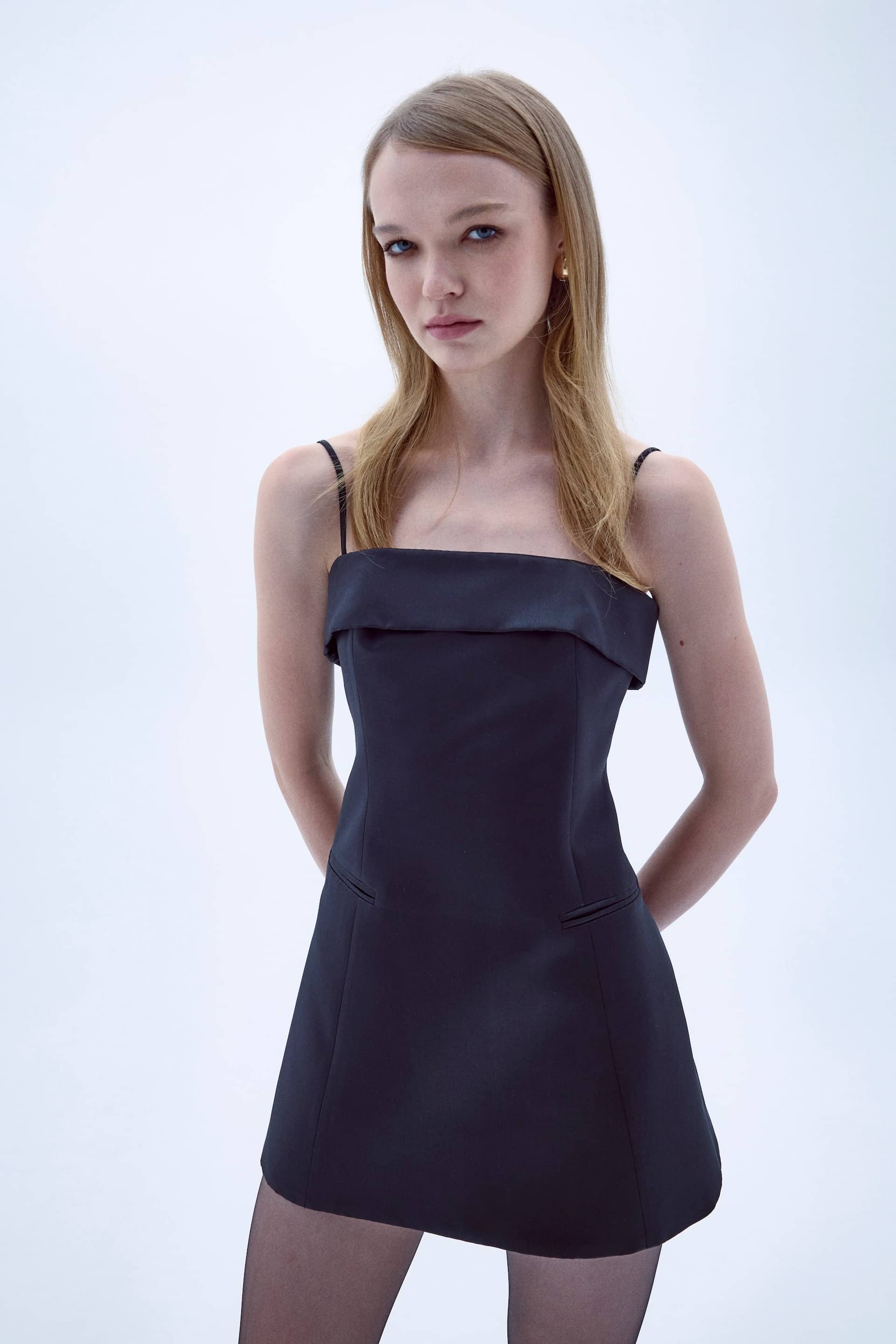 Gaia Mini Dress In Black made by Nazli Ceren