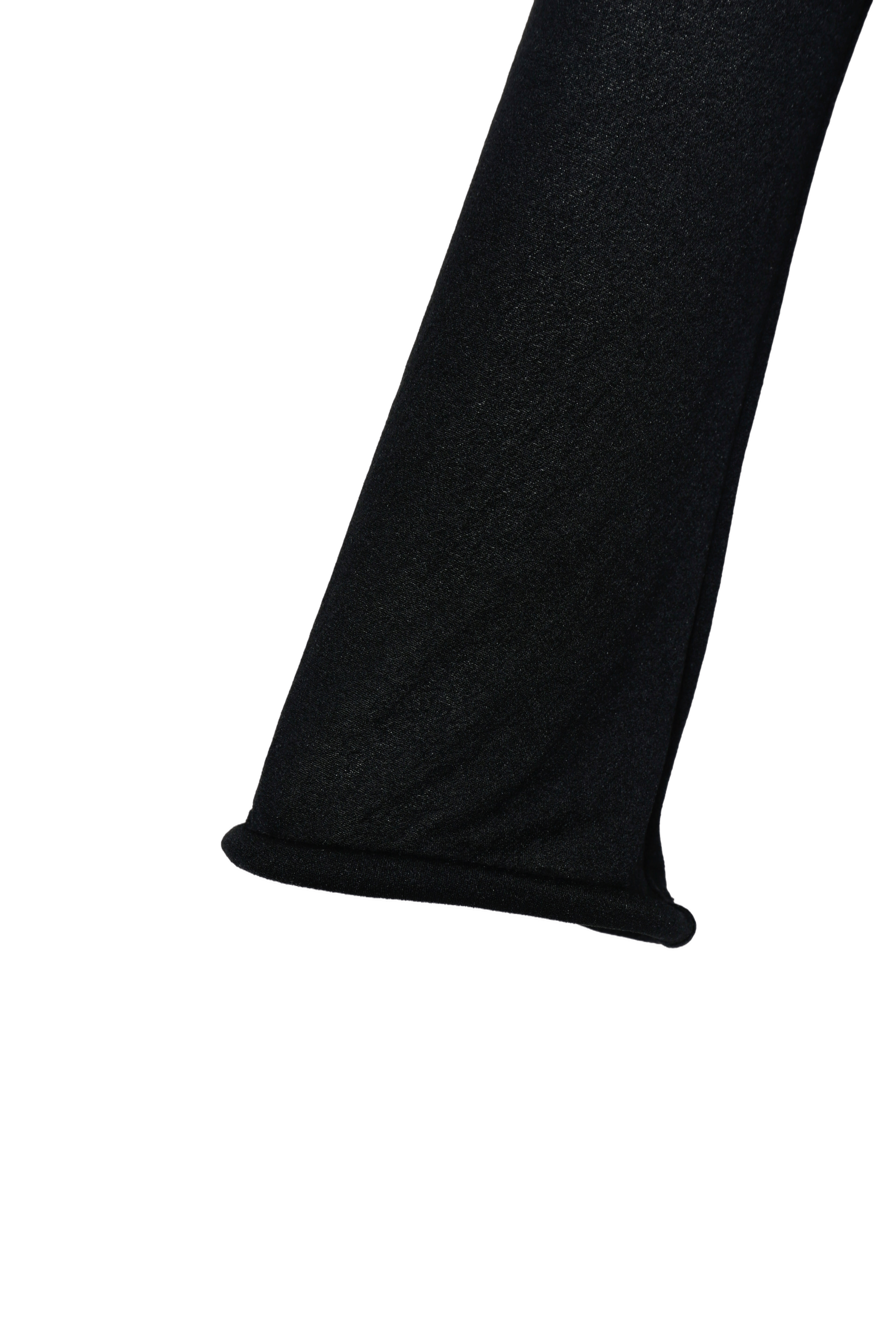 BLACK STRETCH MESH PANEL LONG-SLEEVE TOP made by YIBRI