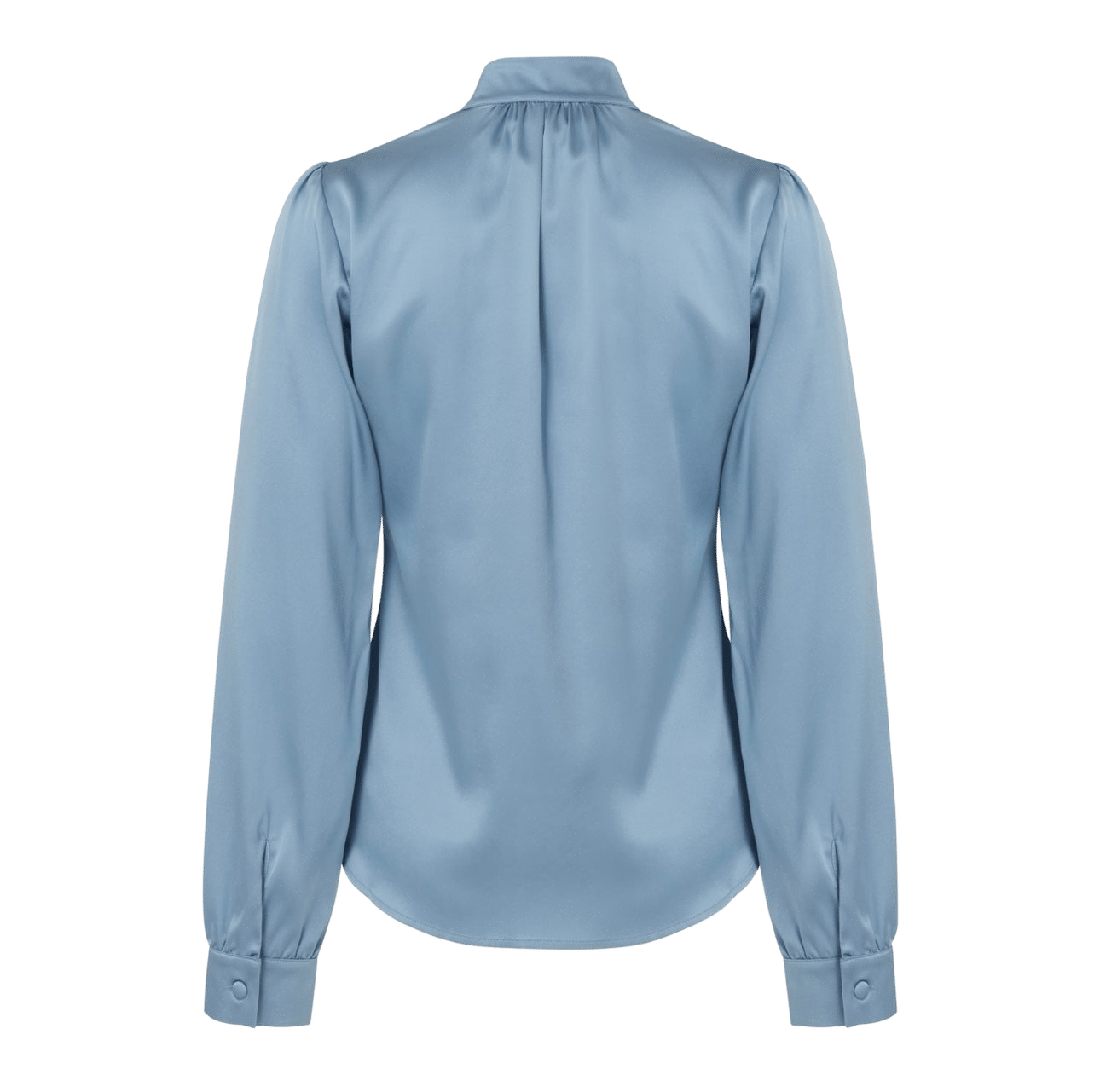 Open Collar Silk Blouse With Long Sleeves Jeans made by Vesna W