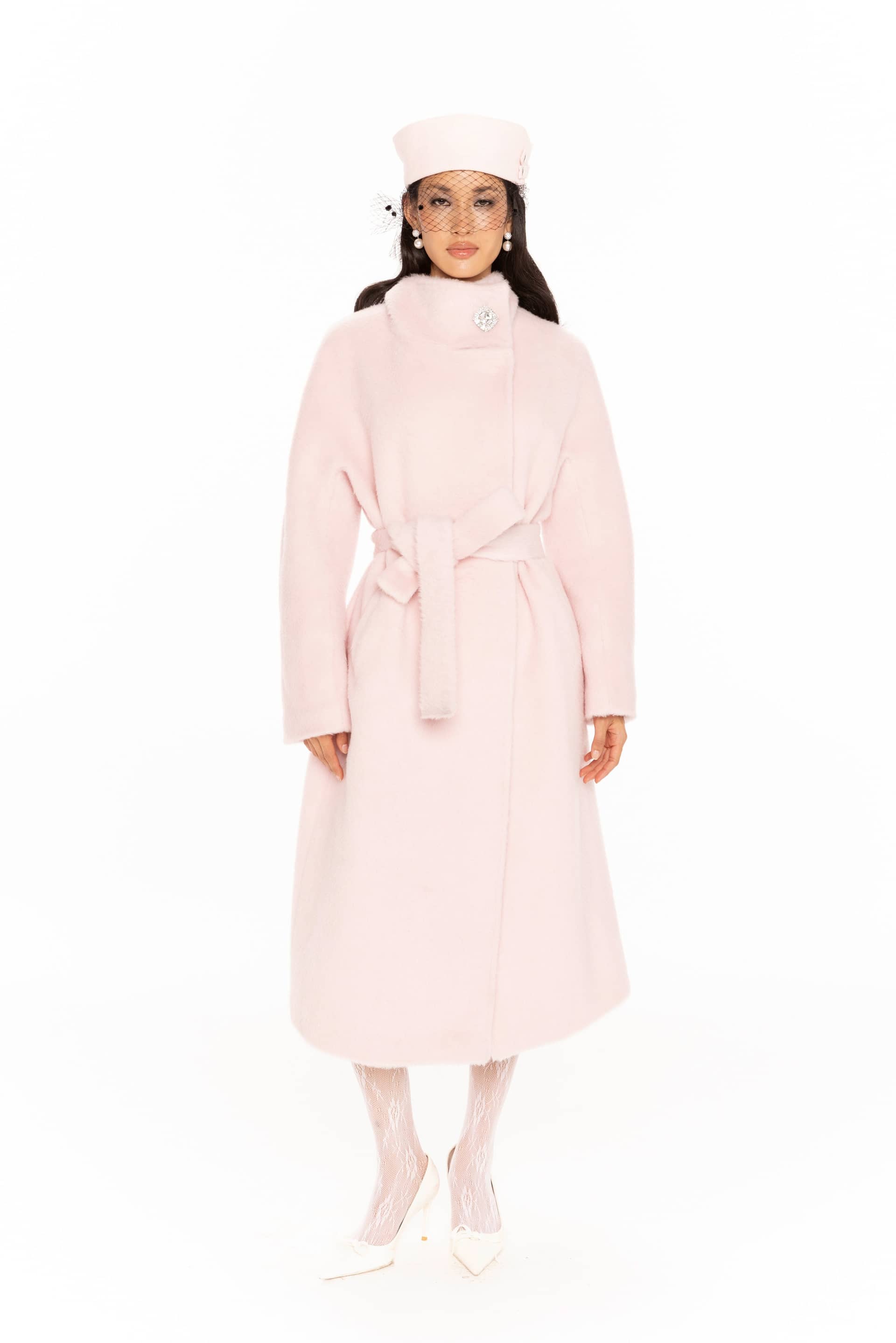 Audrey Long Coat (Pink) made by Nana Jacqueline